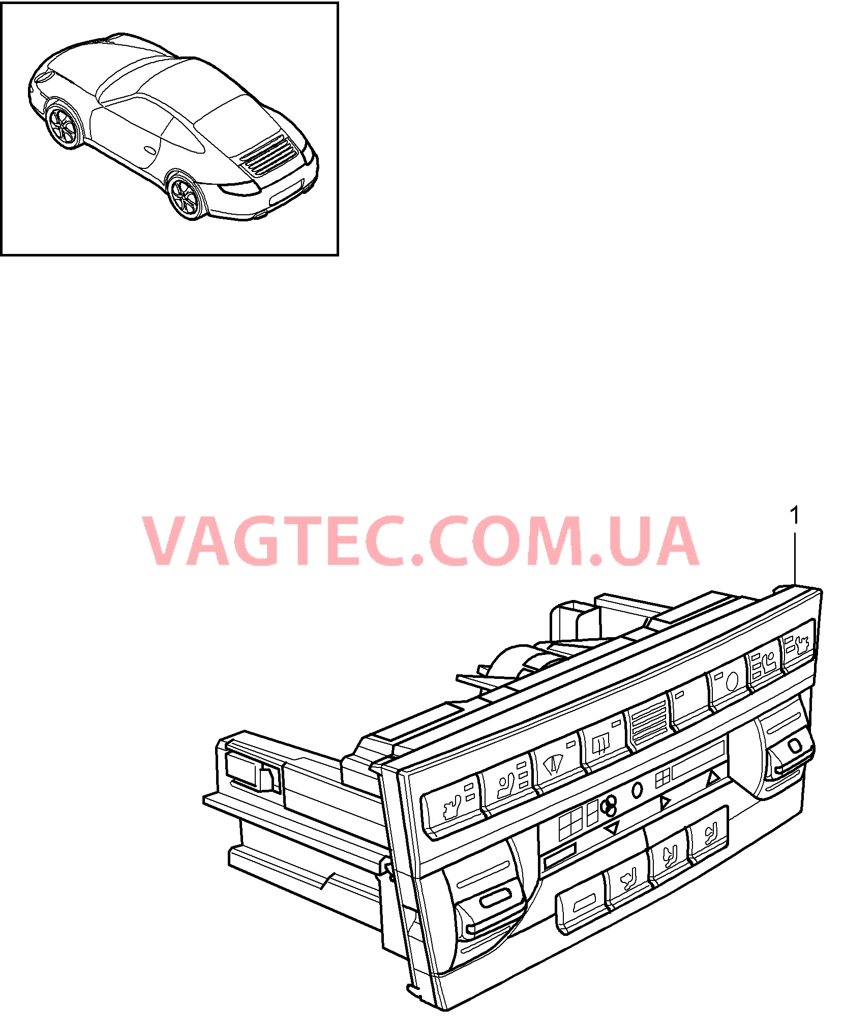 813-045 Контрольный переключатель для PORSCHE 911.Carrera 2009-2012USA