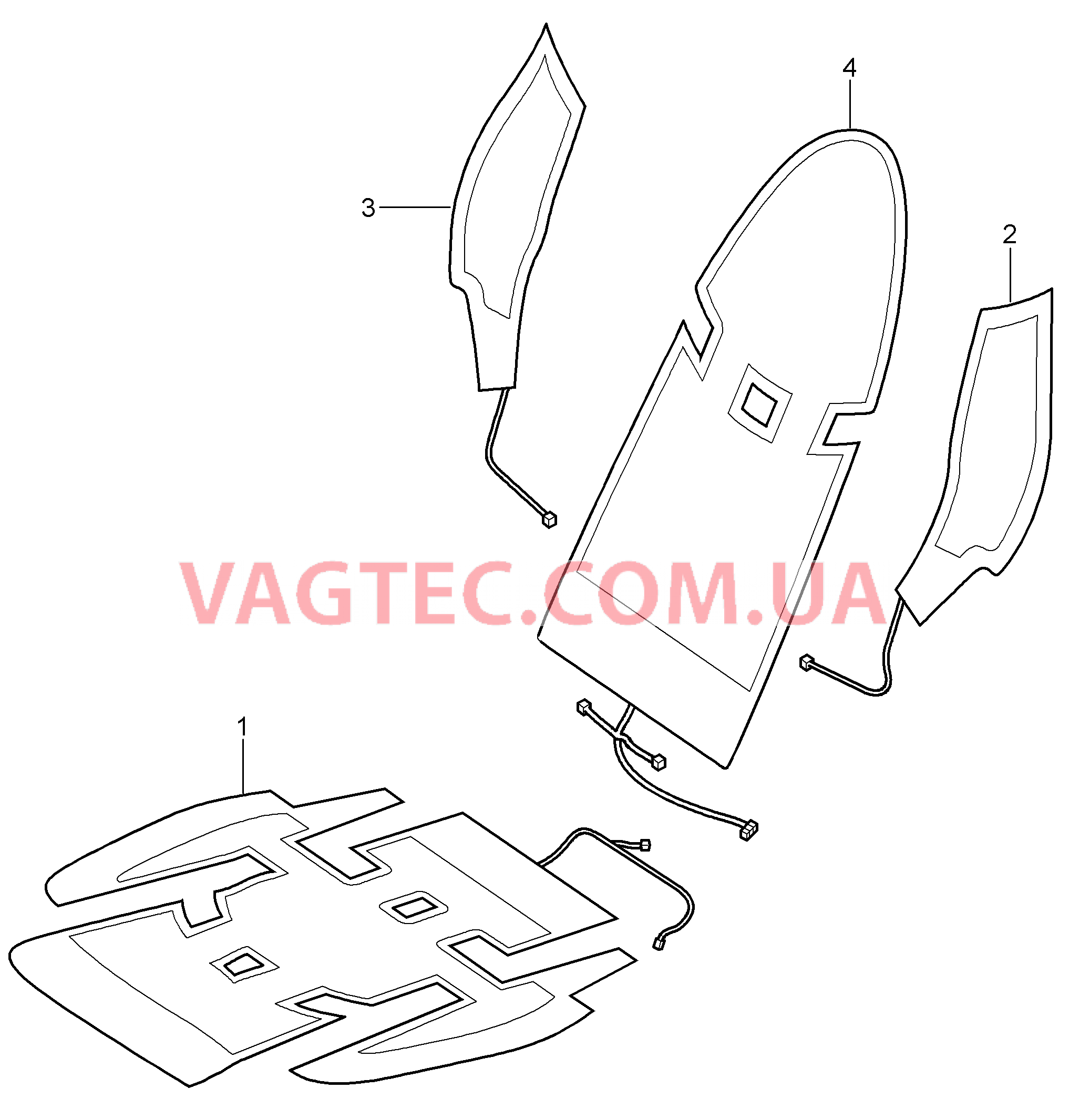 817-018 Обогрев, Переднее сиденье для PORSCHE 911.Carrera 2009-2012USA