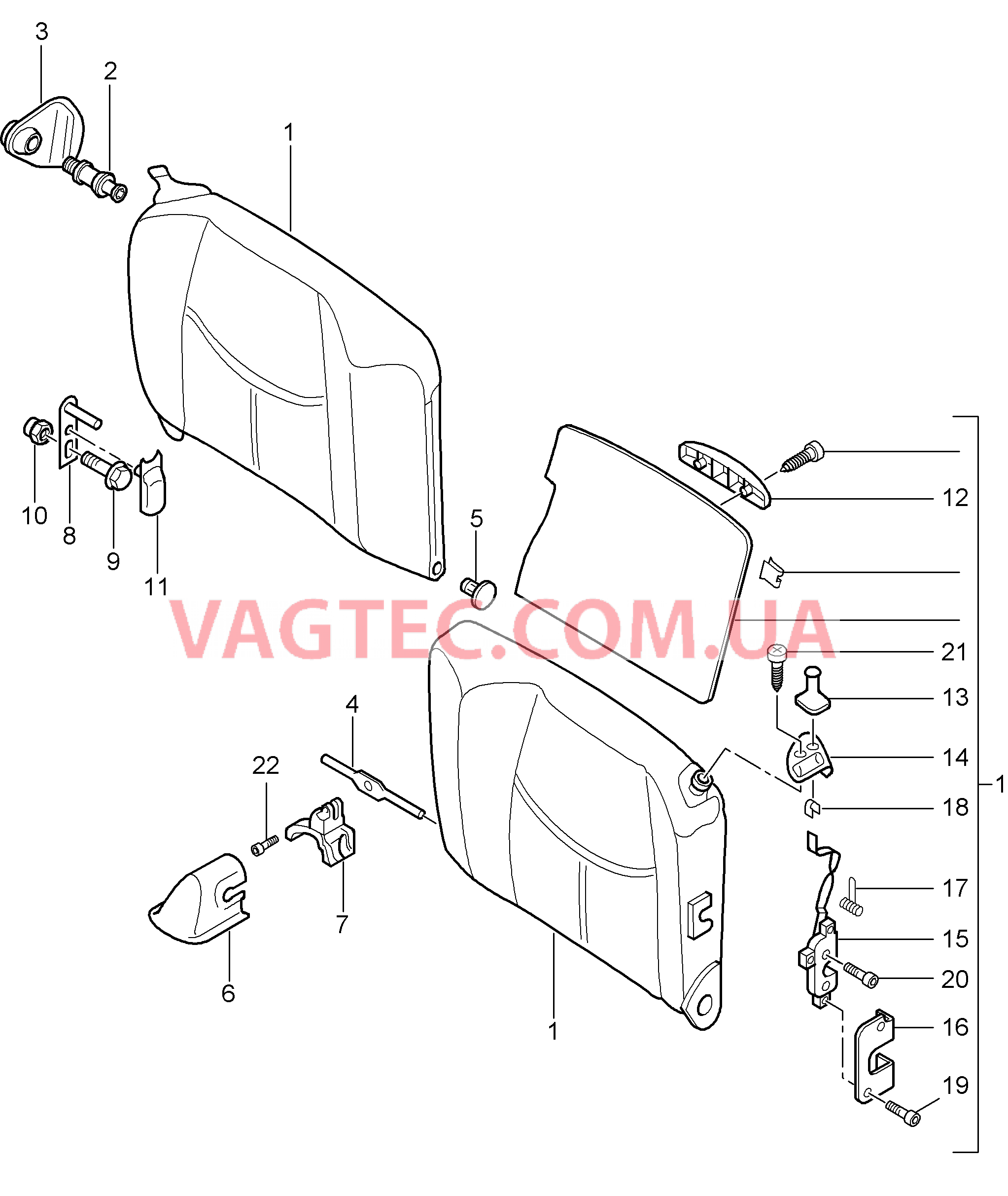 817-040 Спинка заднего сиденья
						
						CARRERA, COUPE, TARGA для PORSCHE 911.Carrera 2009-2012USA