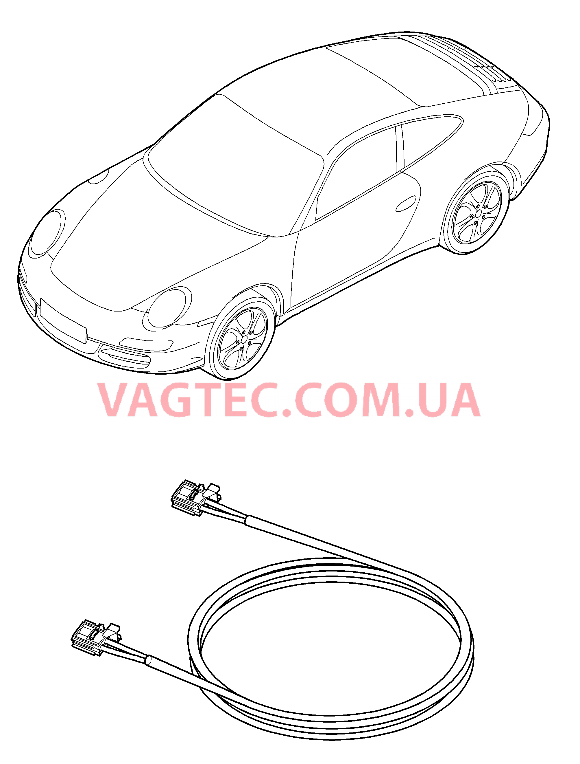 902-050 Световод для PORSCHE 911.Carrera 2009-2012USA