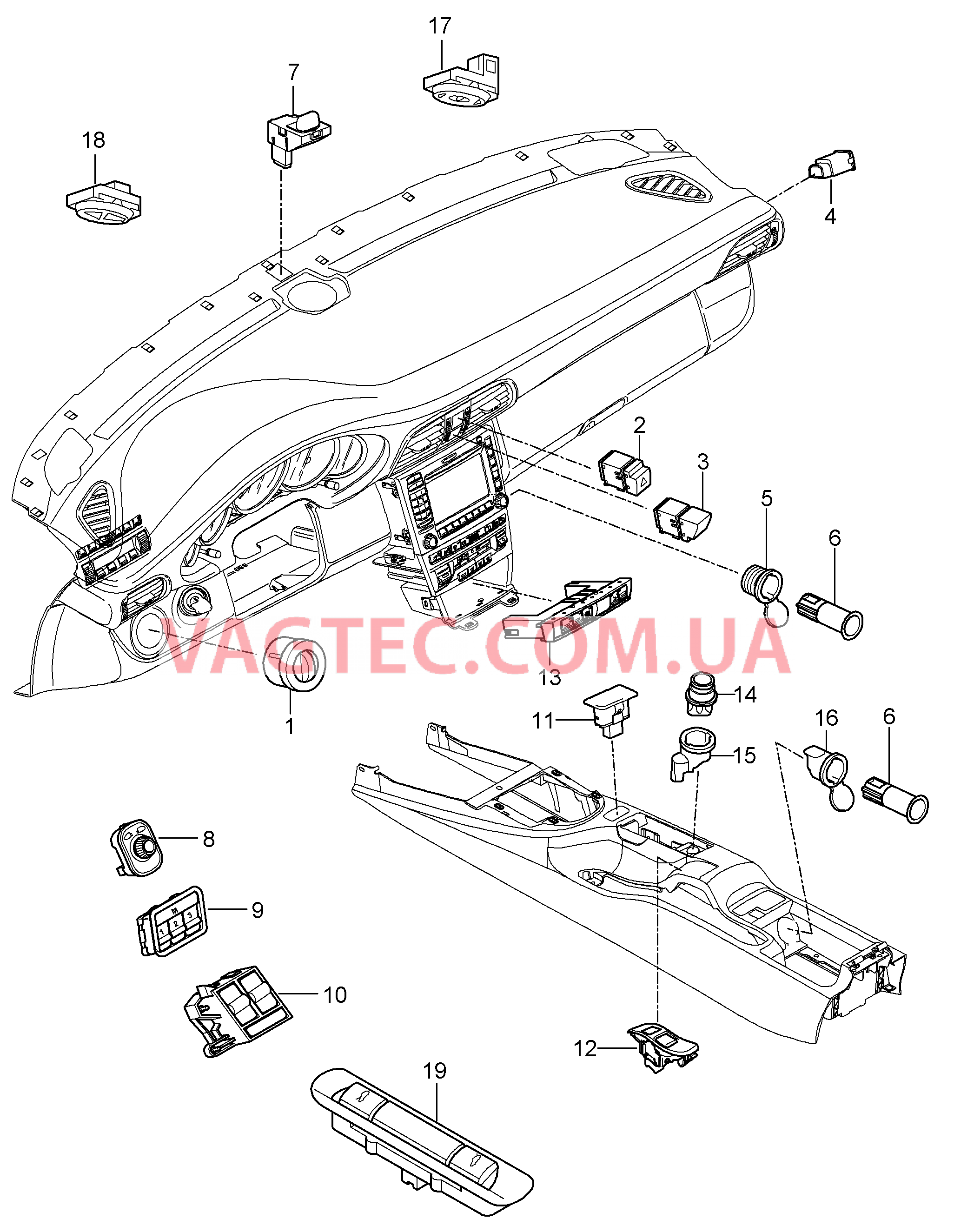 903-005 Выключатель для PORSCHE 911.Carrera 2009-2012