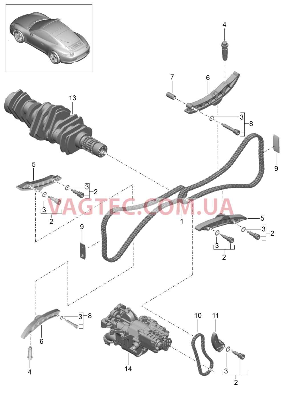 103-015 Управление клапанов для PORSCHE 911.Carrera 2012-2016