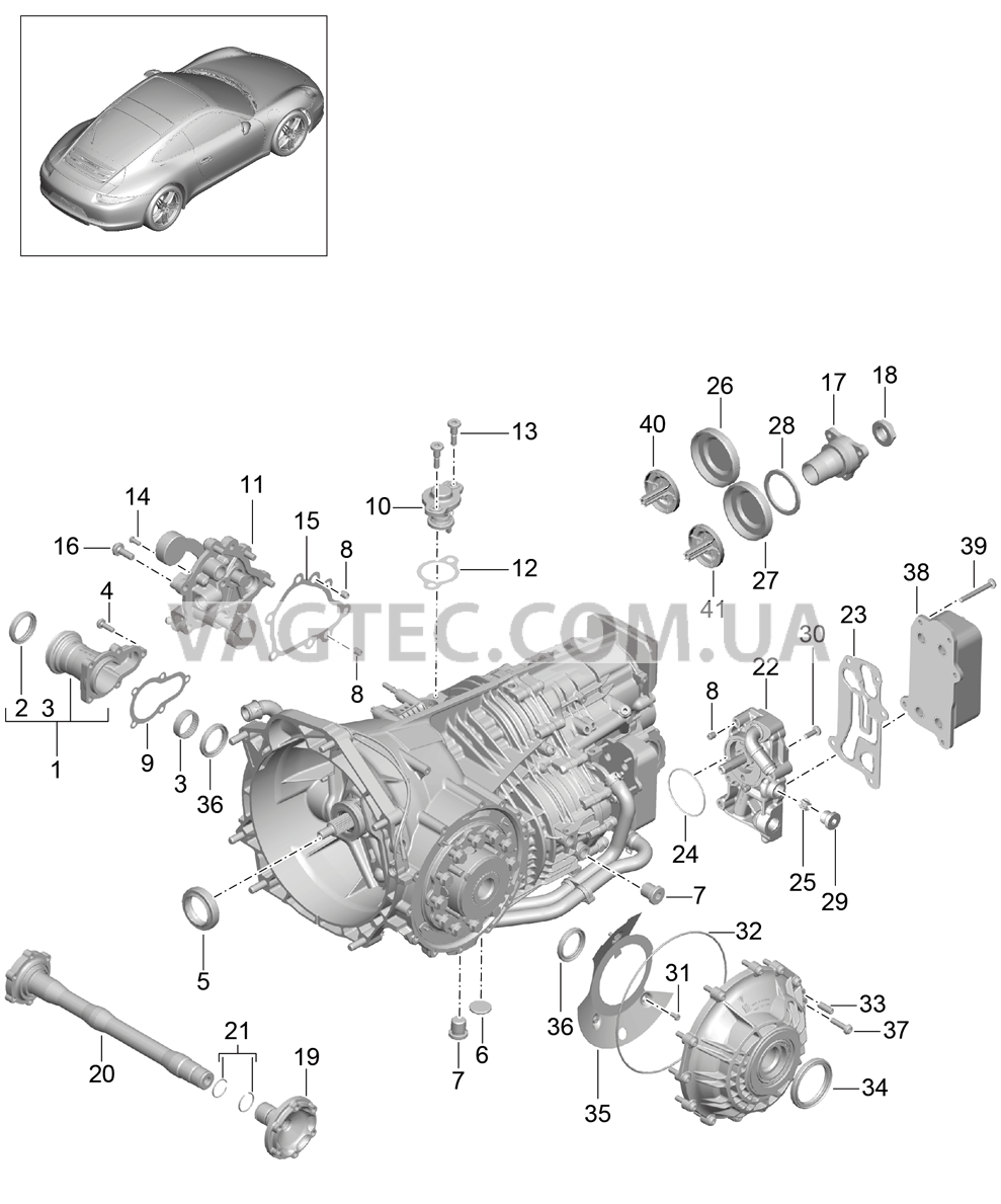302-005 Мкпп, Отдельные детали
						
						G91.00/30 для PORSCHE 911.Carrera 2012-2016
