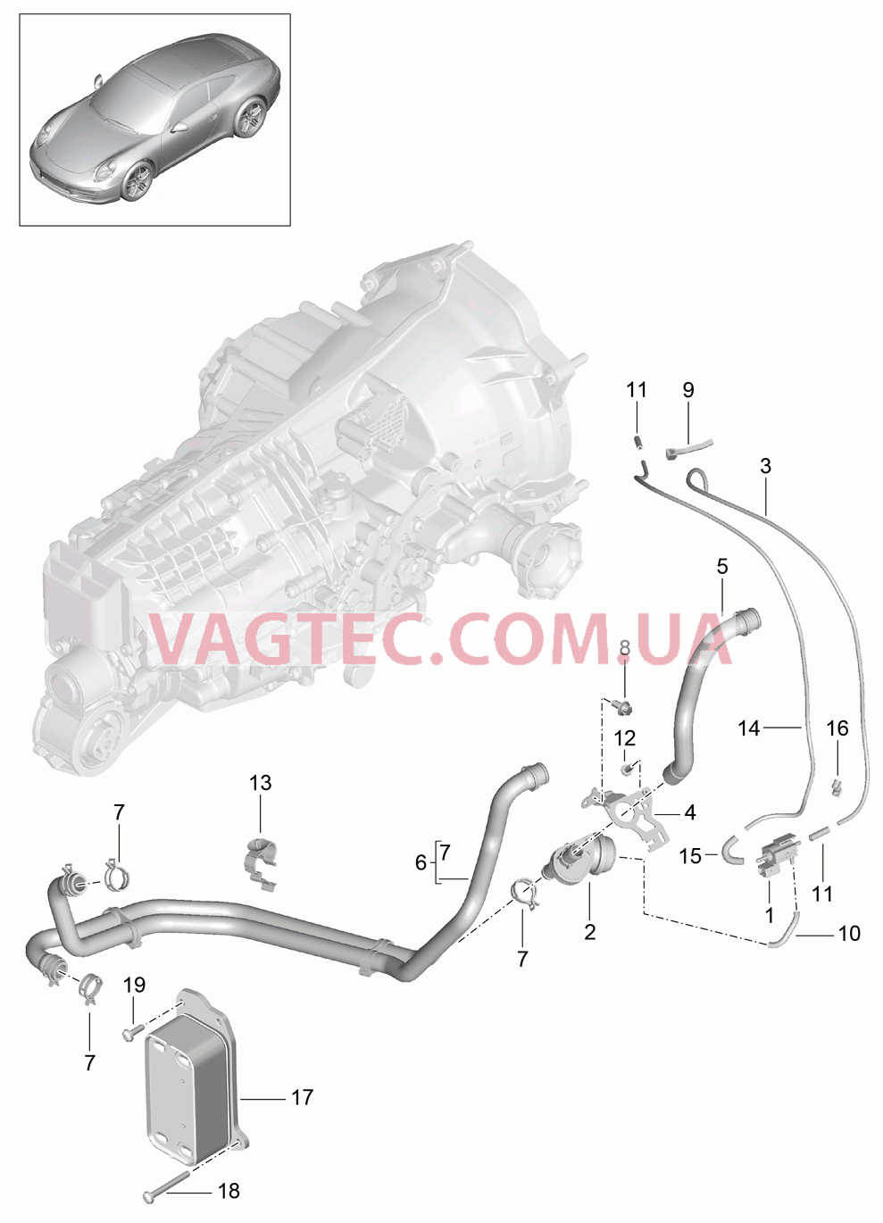 302-015 Мкпп, Теплообменник, Масляная трубка, Жидкостной канал
						
						G91.00, G91.30 для PORSCHE 911.Carrera 2012-2016USA