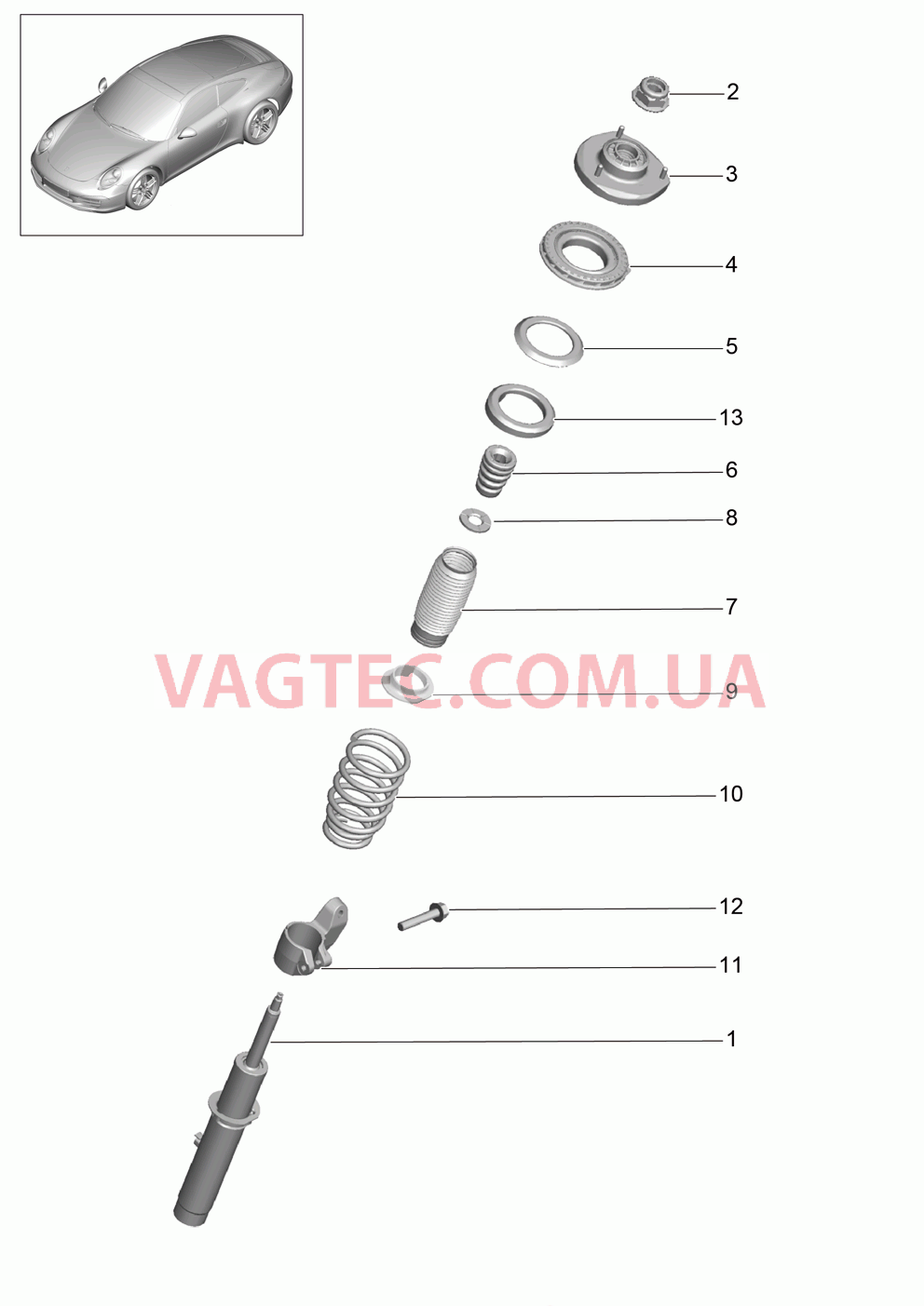 402-000 Вибропоглотитель для PORSCHE 911.Carrera 2012-2016USA