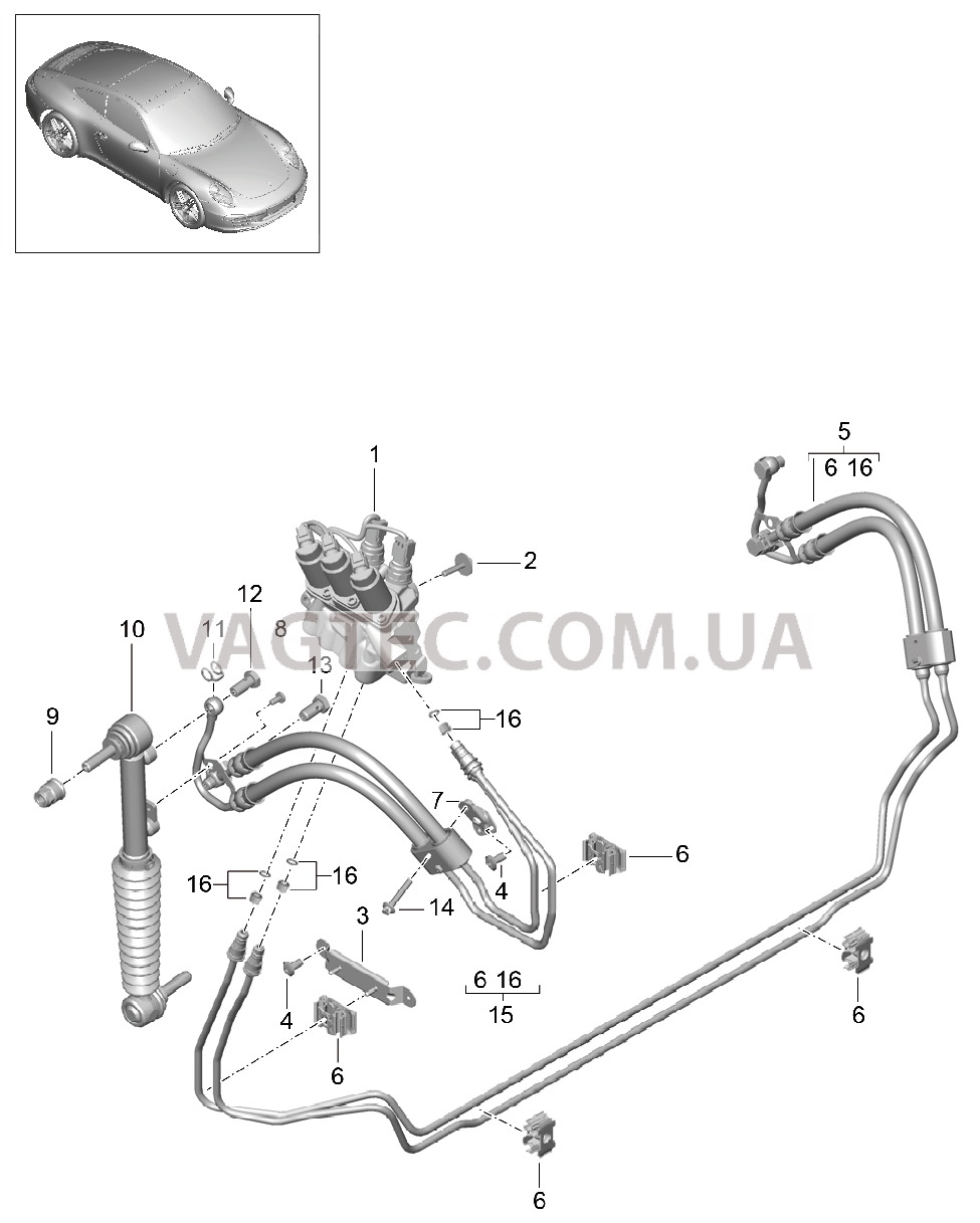 402-030 Линии, Передняя часть кузова, Амортизатор, PDCC
						
						I031/352 для PORSCHE 911.Carrera 2012-2016USA