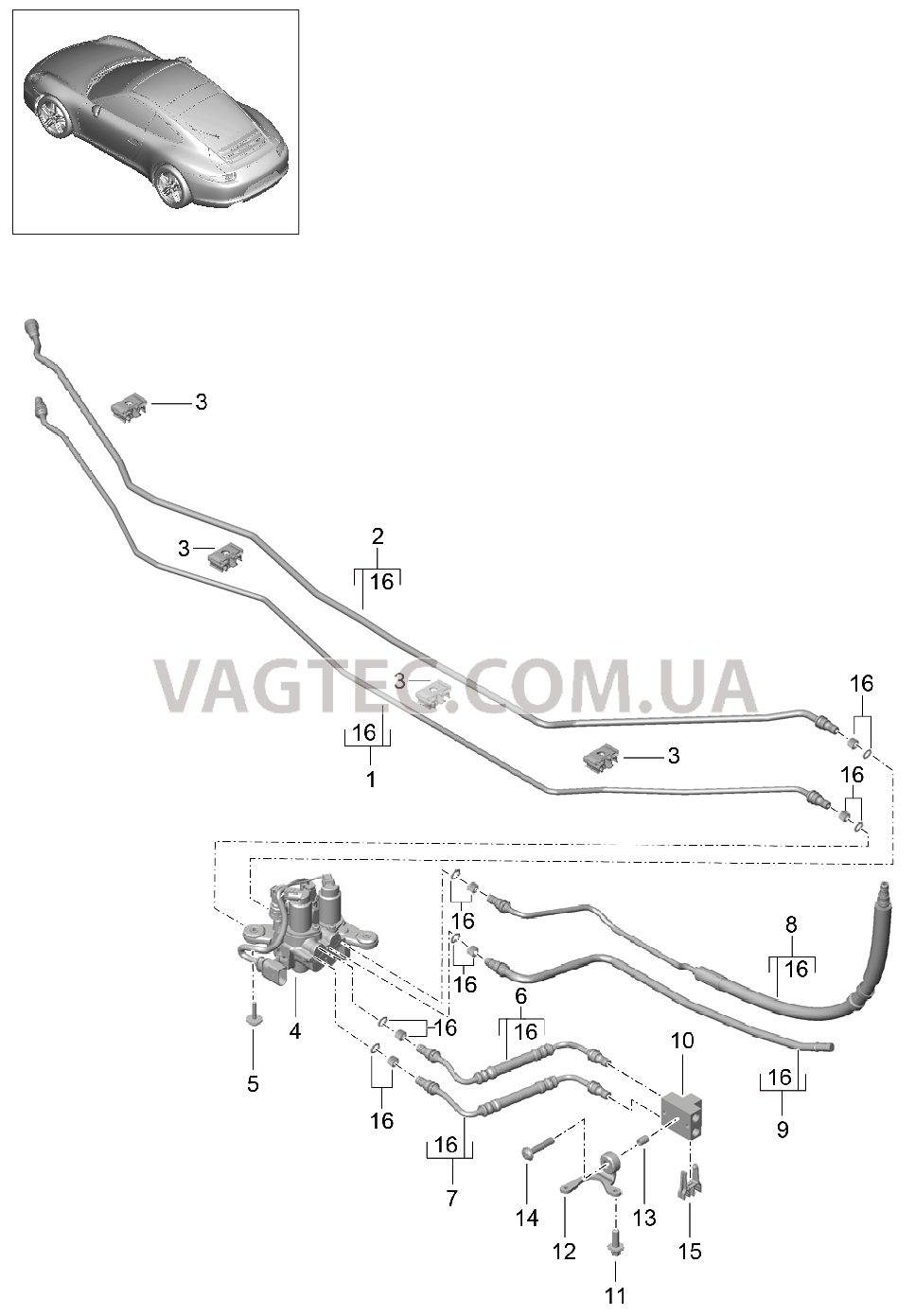 402-040 Линии, Днище кузова, средний, PDCC
						
						I031/352 для PORSCHE 911.Carrera 2012-2016