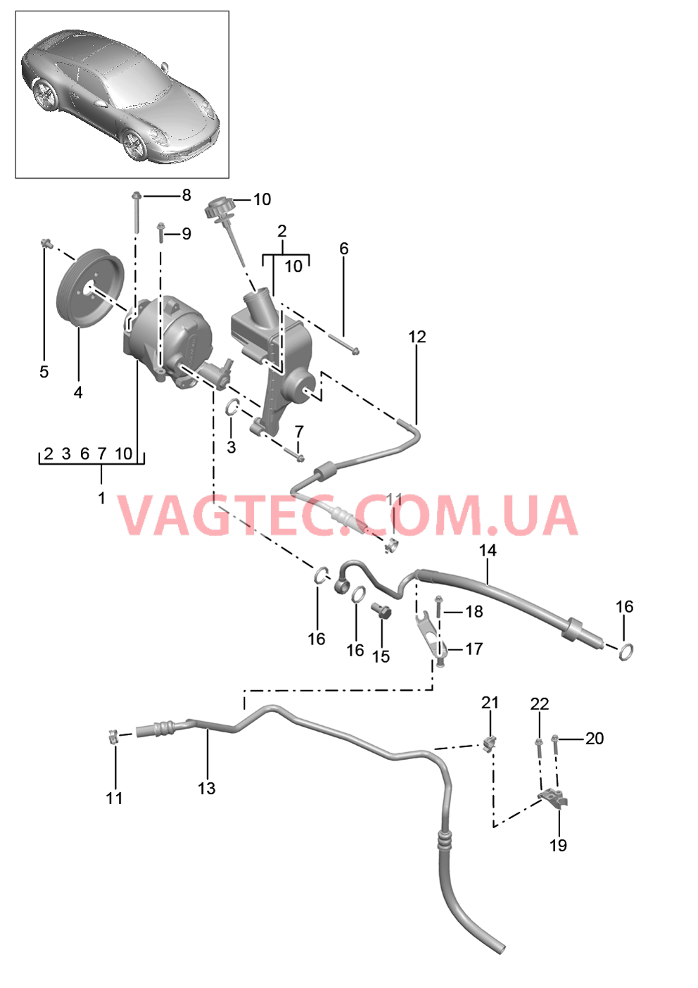 402-060 Линии, Двигатель, PDCC
						
						I031/352 для PORSCHE 911.Carrera 2012-2016USA