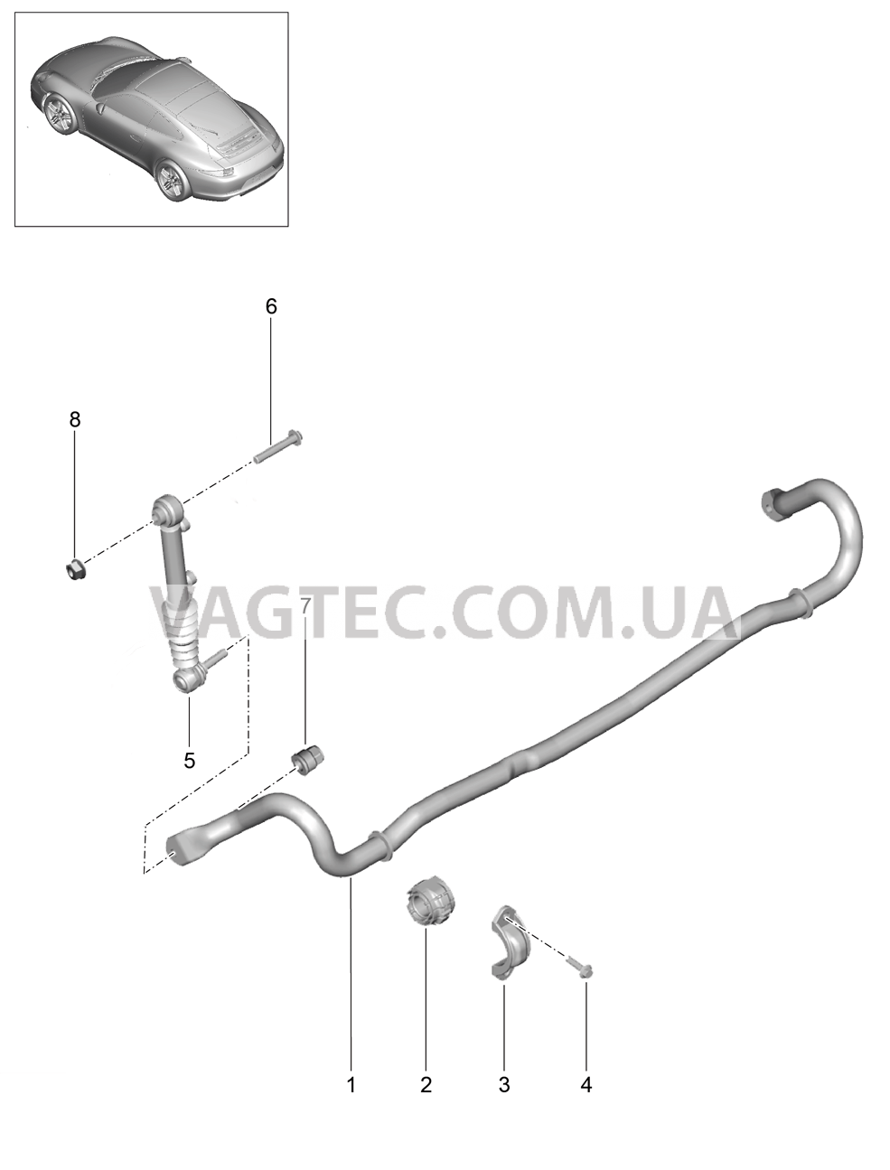 501-004 Стабилизатор, PDCC
						
						I031/352 для PORSCHE 911.Carrera 2012-2016