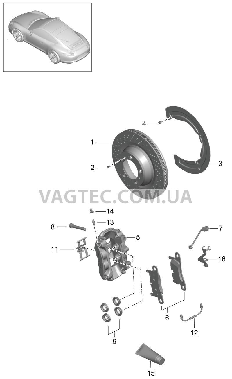 603-000 Дисковой тормоз, Задняя ось
						
						CARRERA 2, CARRERA 2-S, GTS для PORSCHE 911.Carrera 2012-2016USA