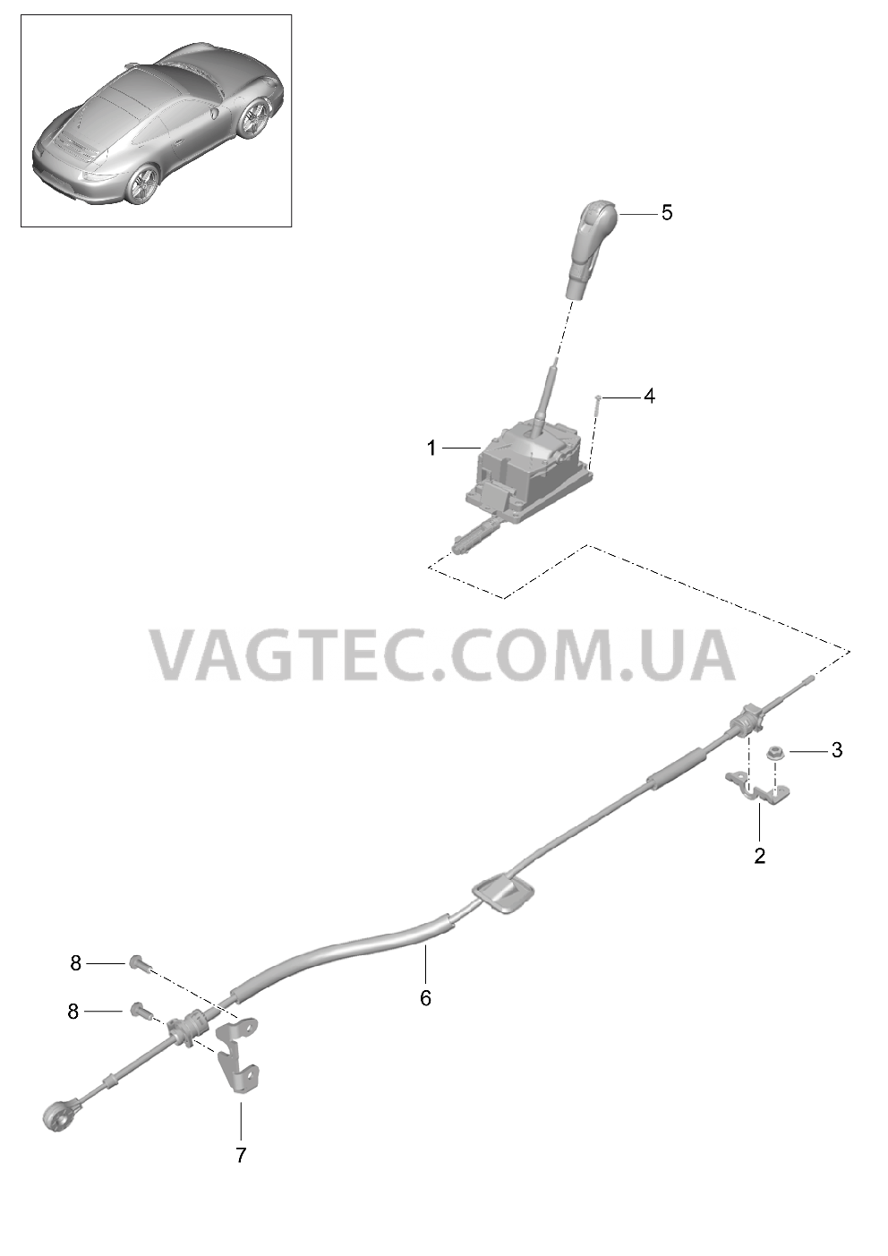 701-001 Селектор, PDK
						
						I250 для PORSCHE 911.Carrera 2012-2016