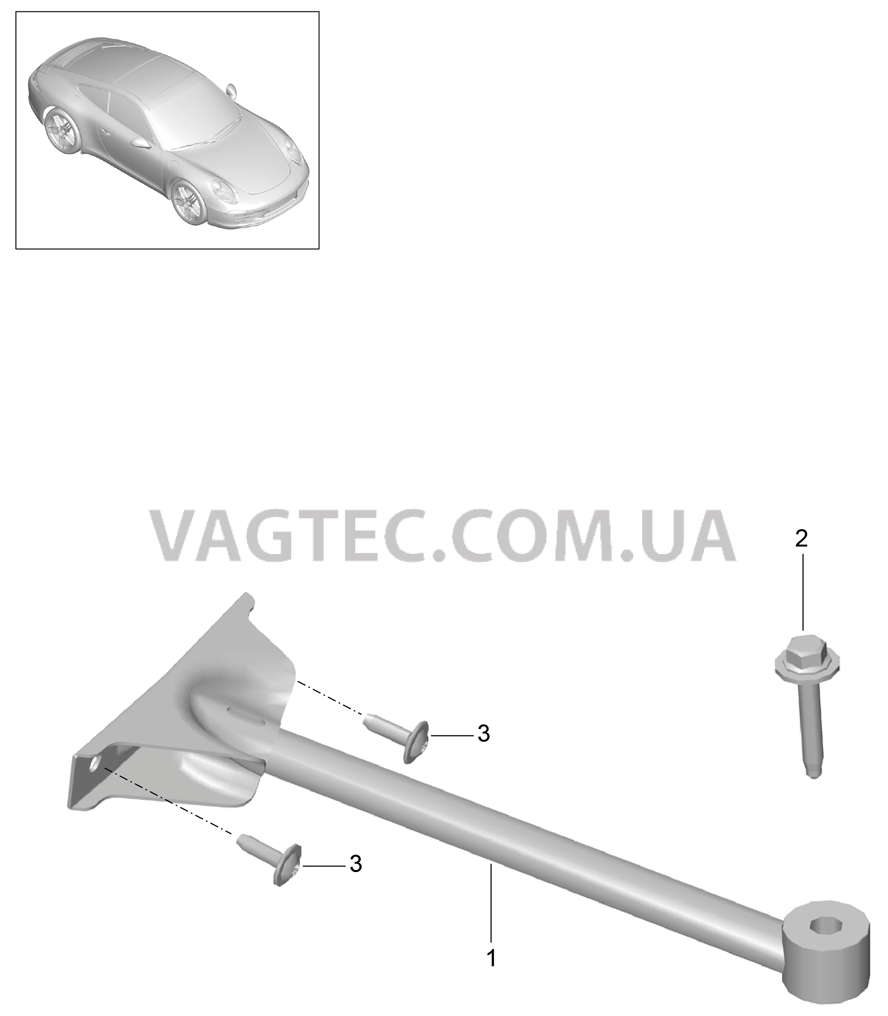 801-015 Растяжка для PORSCHE 911.Carrera 2012-2016