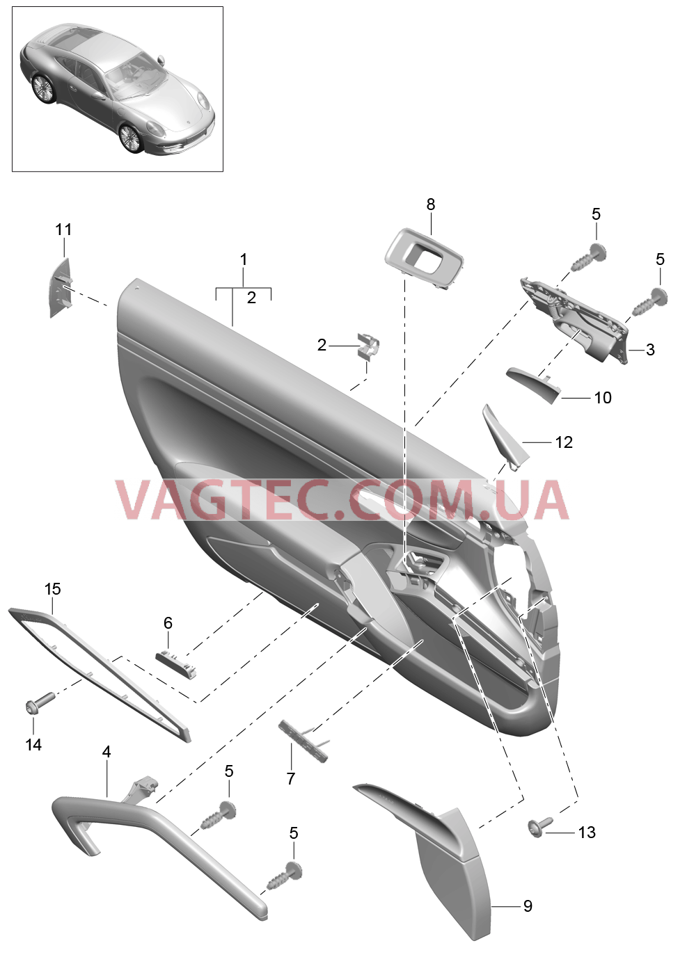 808-085 Обшивка двери, Кожа/, Алькантара, Декоративн.панель, Углерод
						
						IXWC/975/981 для PORSCHE 911.Carrera 2012-2016USA