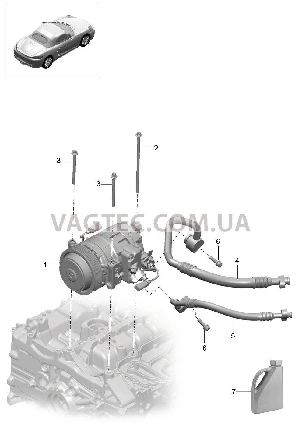 813-015 Компрессор, Кондиционер для PORSCHE 911.Carrera 2012-2016