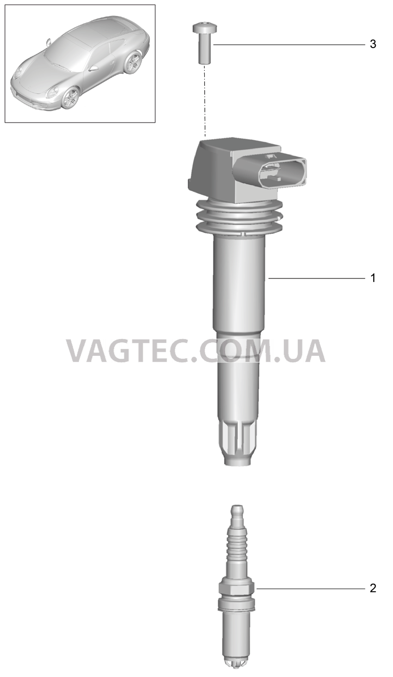 901-000 Система зажигания для PORSCHE 911.Carrera 2012-2016