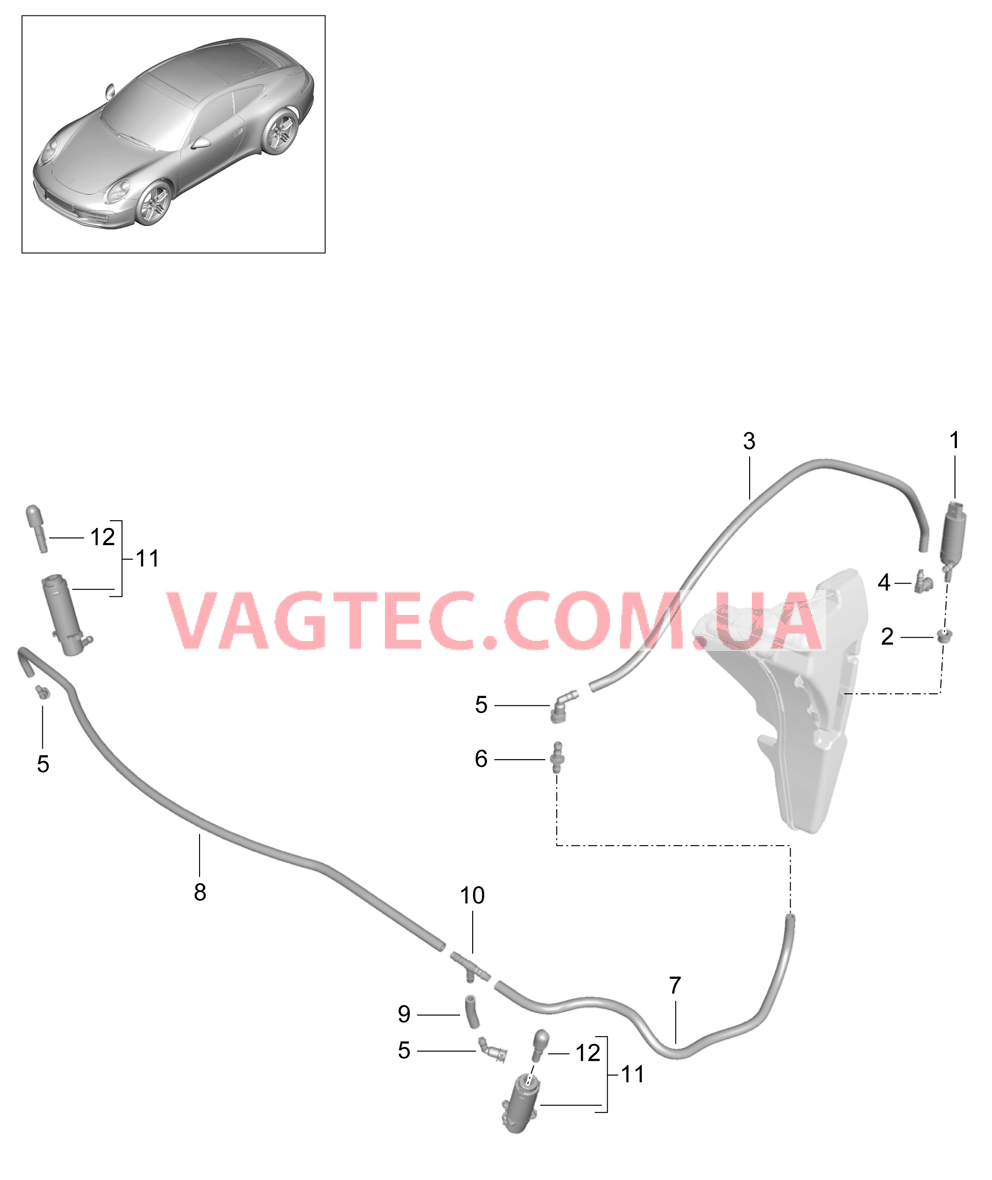 904-020 Система очистки фар
						
						I288 для PORSCHE 911.Carrera 2012-2016