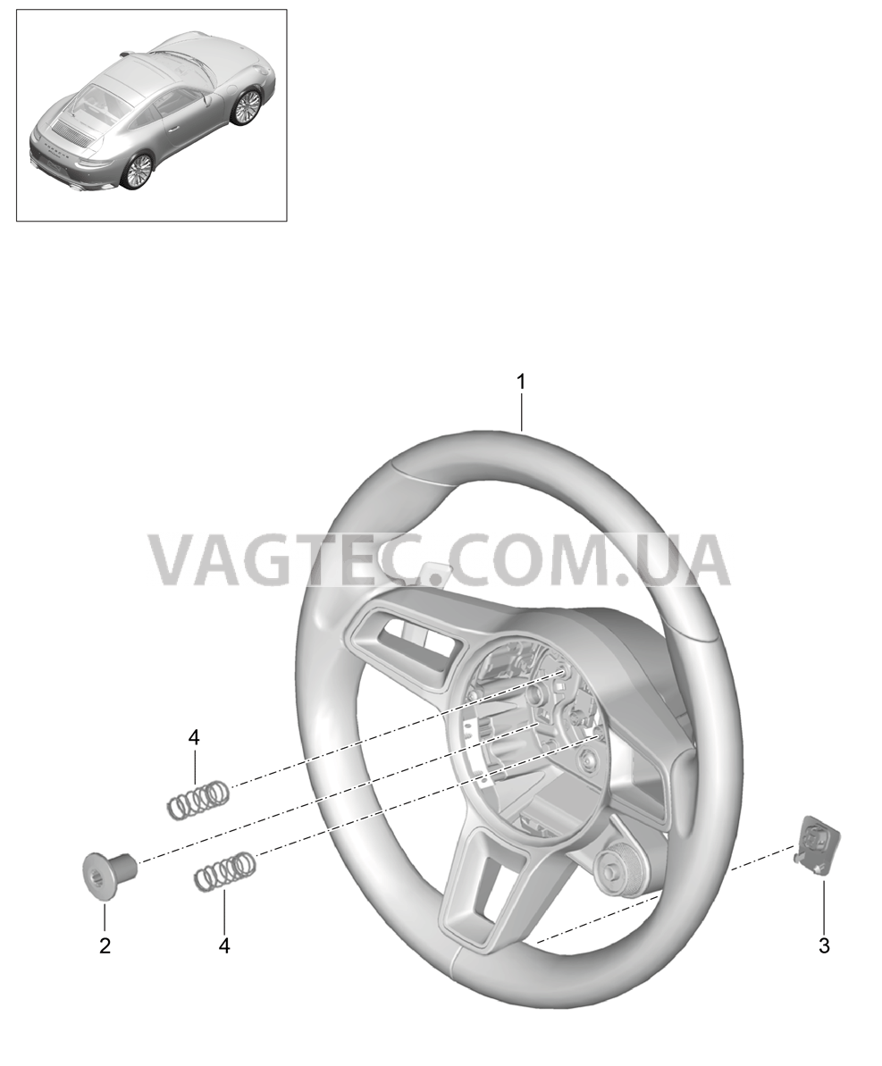 403-004 Рулевые колеса, PDK
						
						I250 для PORSCHE 911.Carrera 2017-2018USA