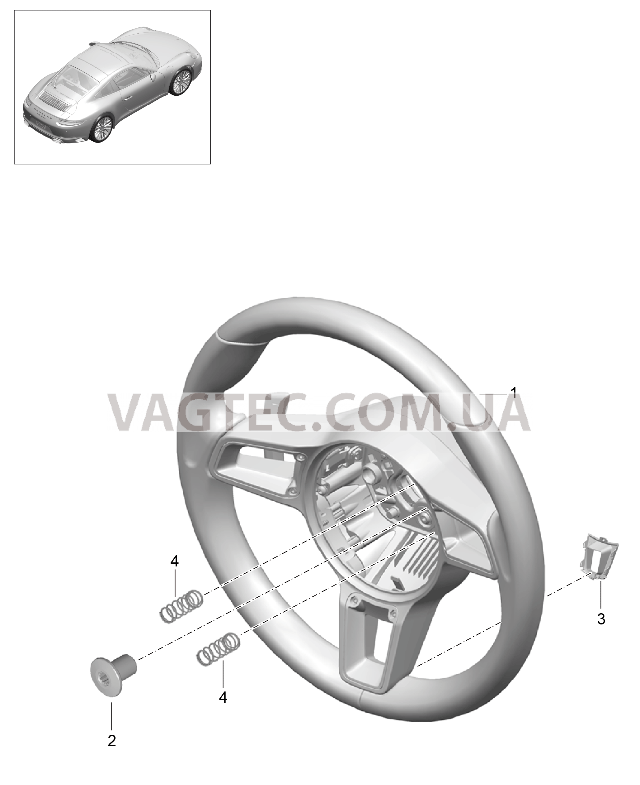 403-005 Рулевые колеса, Мкпп
						
						I487 для PORSCHE 911.Carrera 2017-2018USA