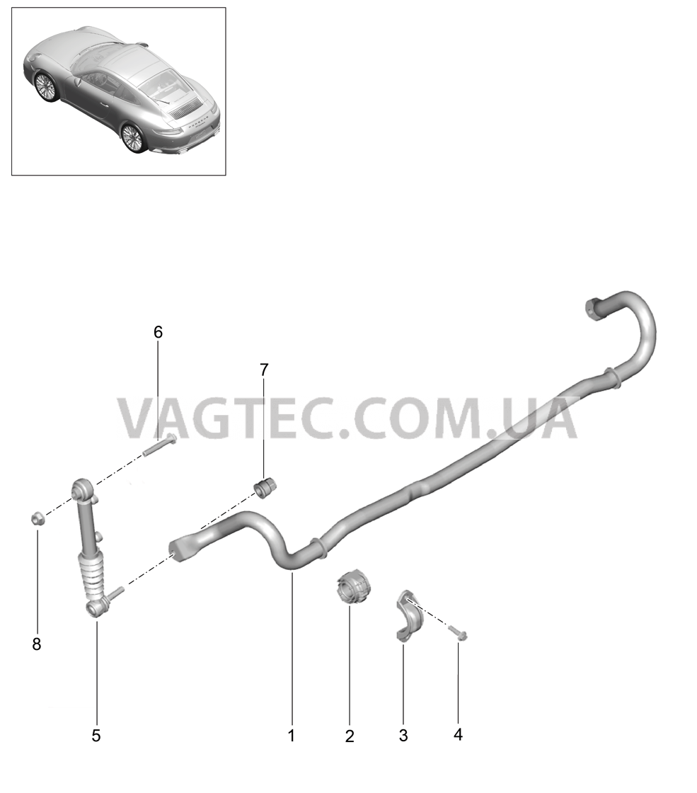 501-004 Стабилизатор, PDCC
						
						I031/352 для PORSCHE 911.Carrera 2017-2018