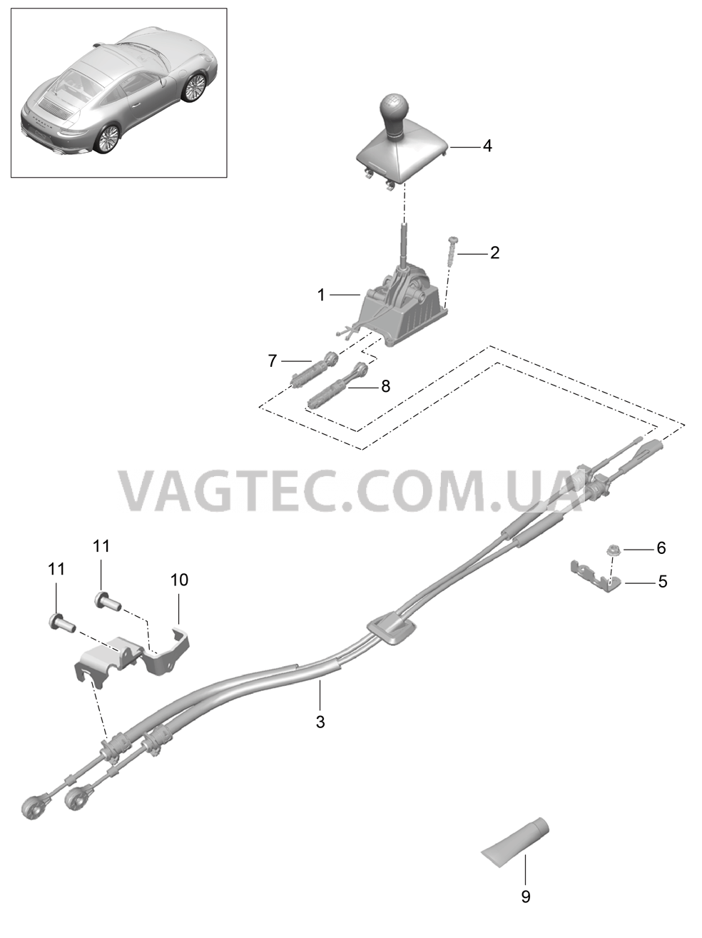 701-000 Механизм перекл.передач, Мкпп
						
						I487 для PORSCHE 911.Carrera 2017-2018