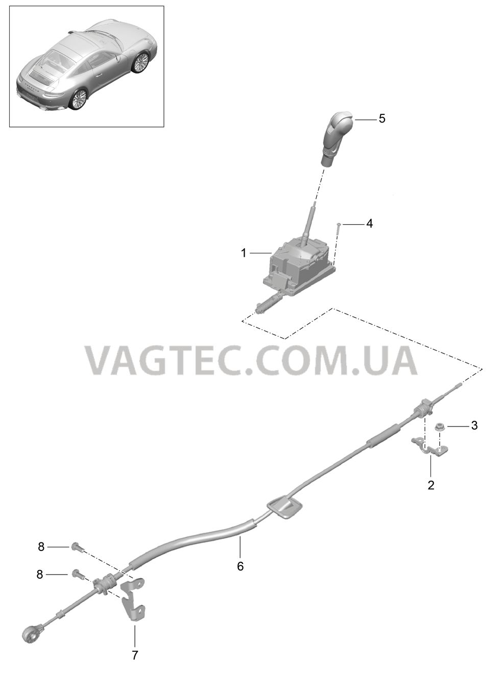 701-001 Селектор, PDK
						
						I250 для PORSCHE 911.Carrera 2017-2018USA