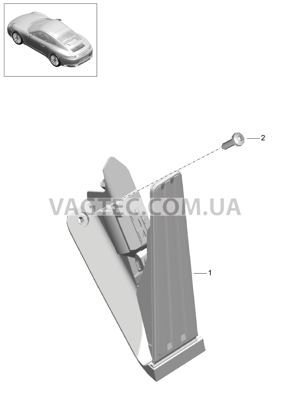 702-010 Педальный механизм, Привод акселератора для PORSCHE 911.Carrera 2017-2018
