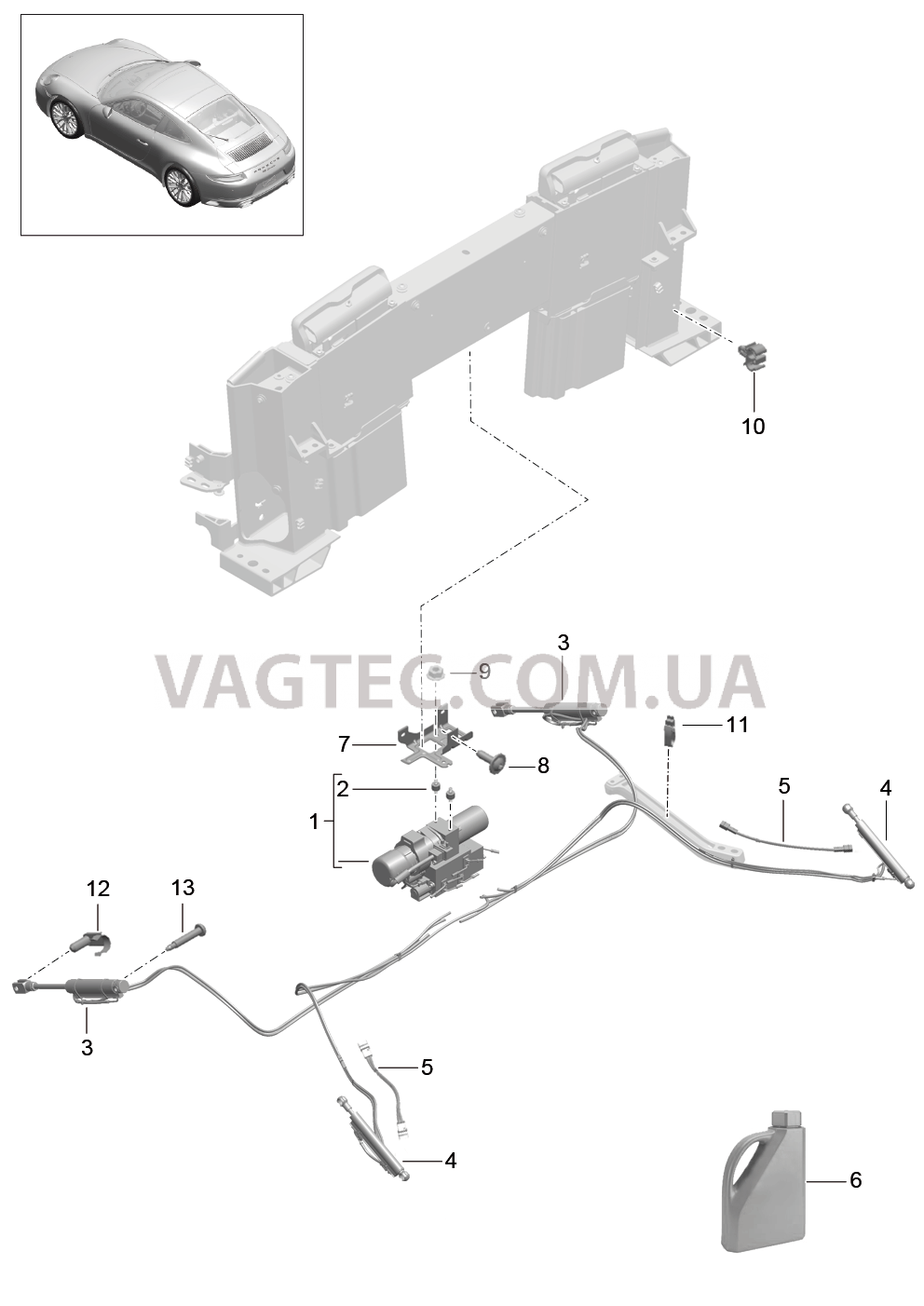 811-055 Складной верх, Привод
						
						CABRIO для PORSCHE 911.Carrera 2017-2018