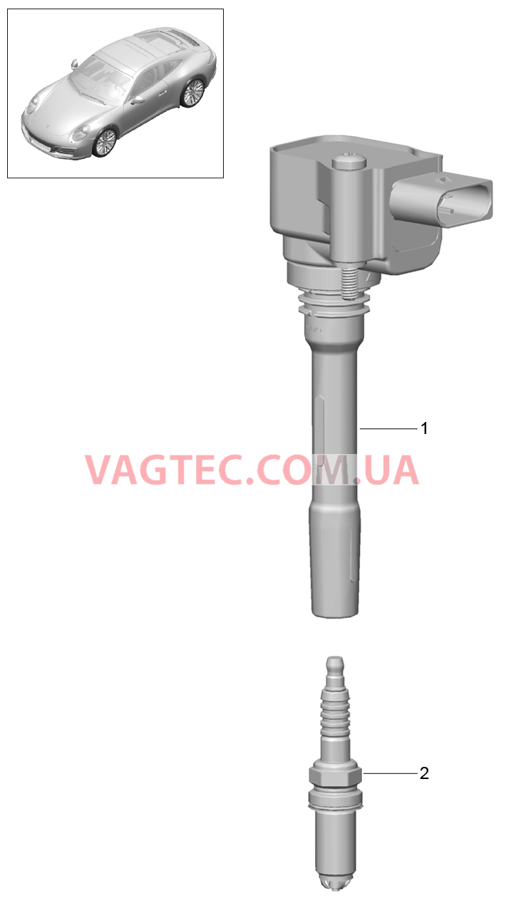 901-000 Система зажигания для PORSCHE 911.Carrera 2017-2018