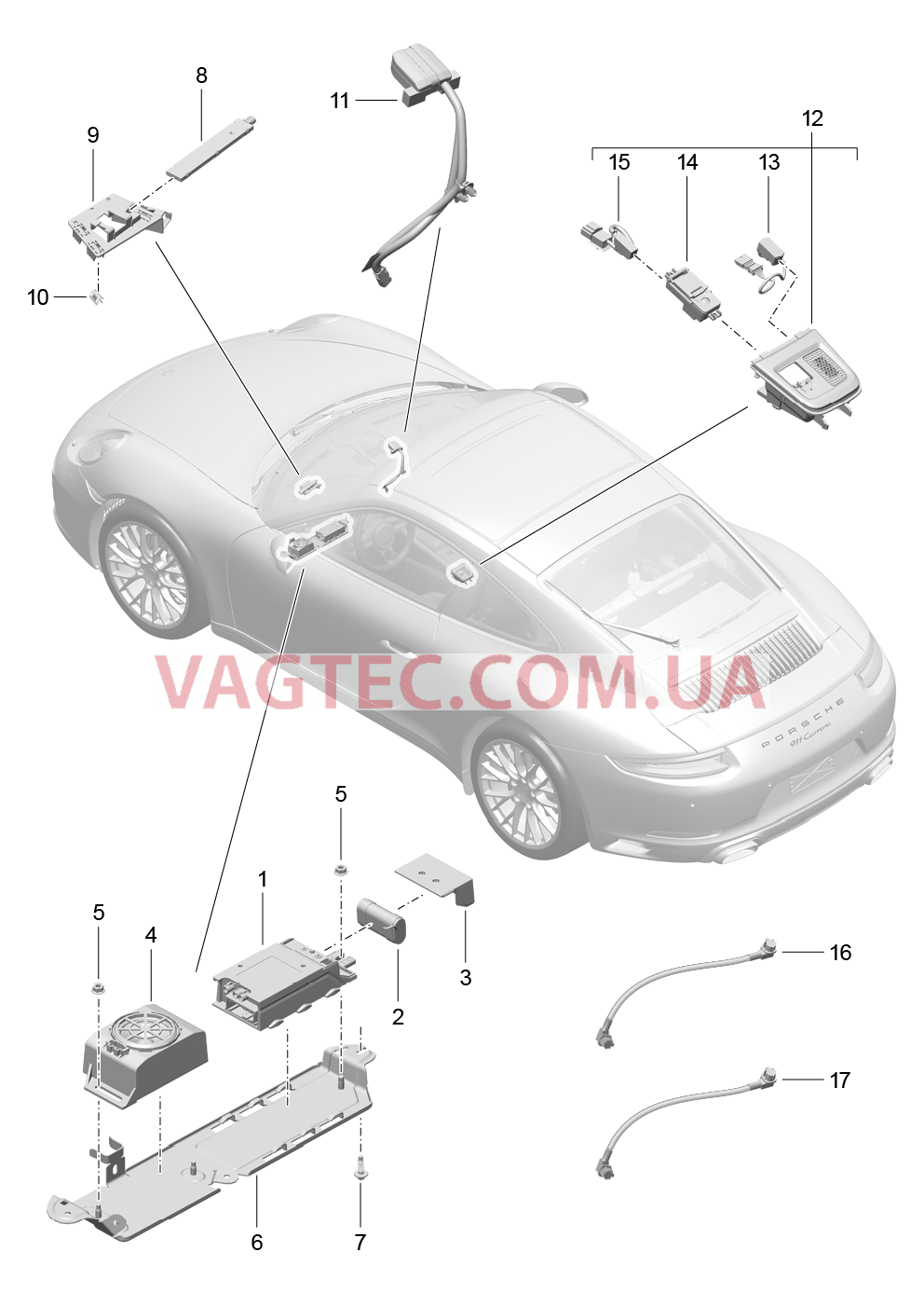 911-004 Система экстренного вызова
						
						INZ3 для PORSCHE 911.Carrera 2017-2018