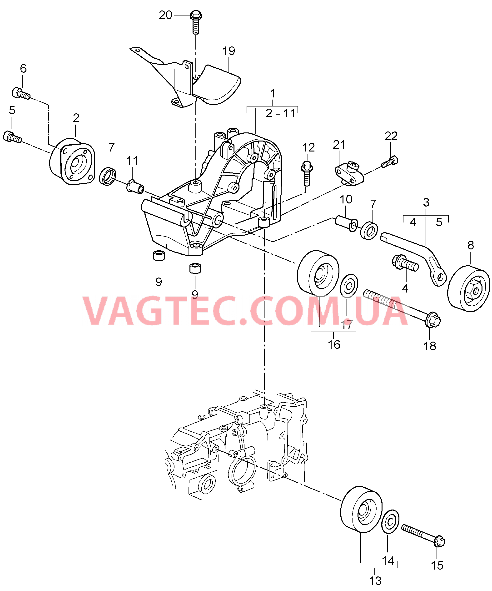 101-010 Натяжитель ремня, Ременный привод
						
						M96.25/26, M97.20/21/22 для PORSCHE Boxster 2005-2008