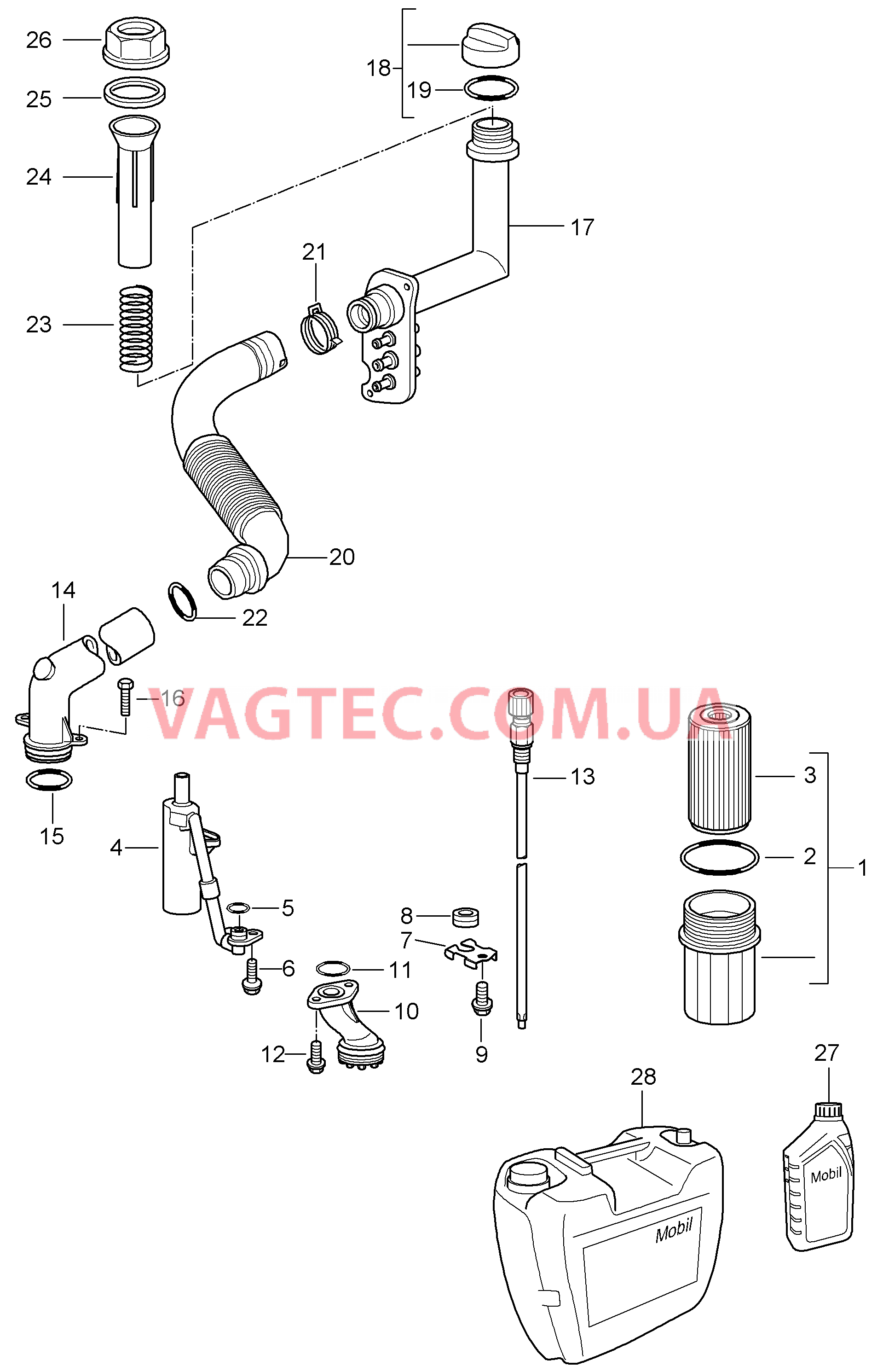 104-005 Система смазки
						
						M96.25, M96.26 для PORSCHE Boxster 2005-2008