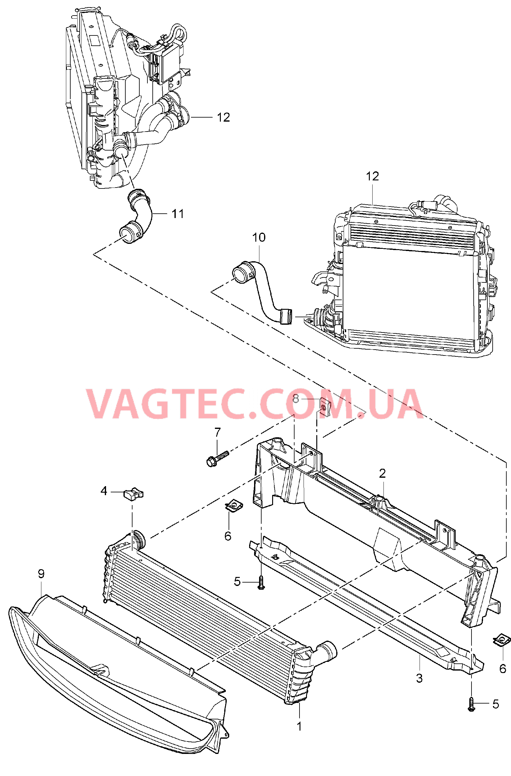 105-017 Жидкостный радиатор, средний
						
						M96.26, I249, M97.21, I249, M97.22, I249 для PORSCHE Boxster 2005-2008