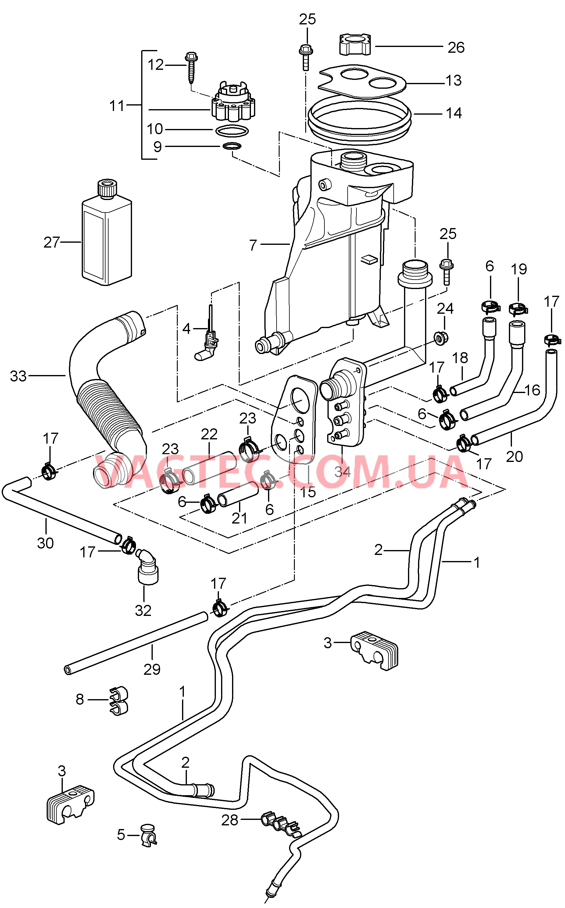 105-020 Водяное охлаждение 4
						
						M96.25, M96.26 для PORSCHE Boxster 2005-2008USA