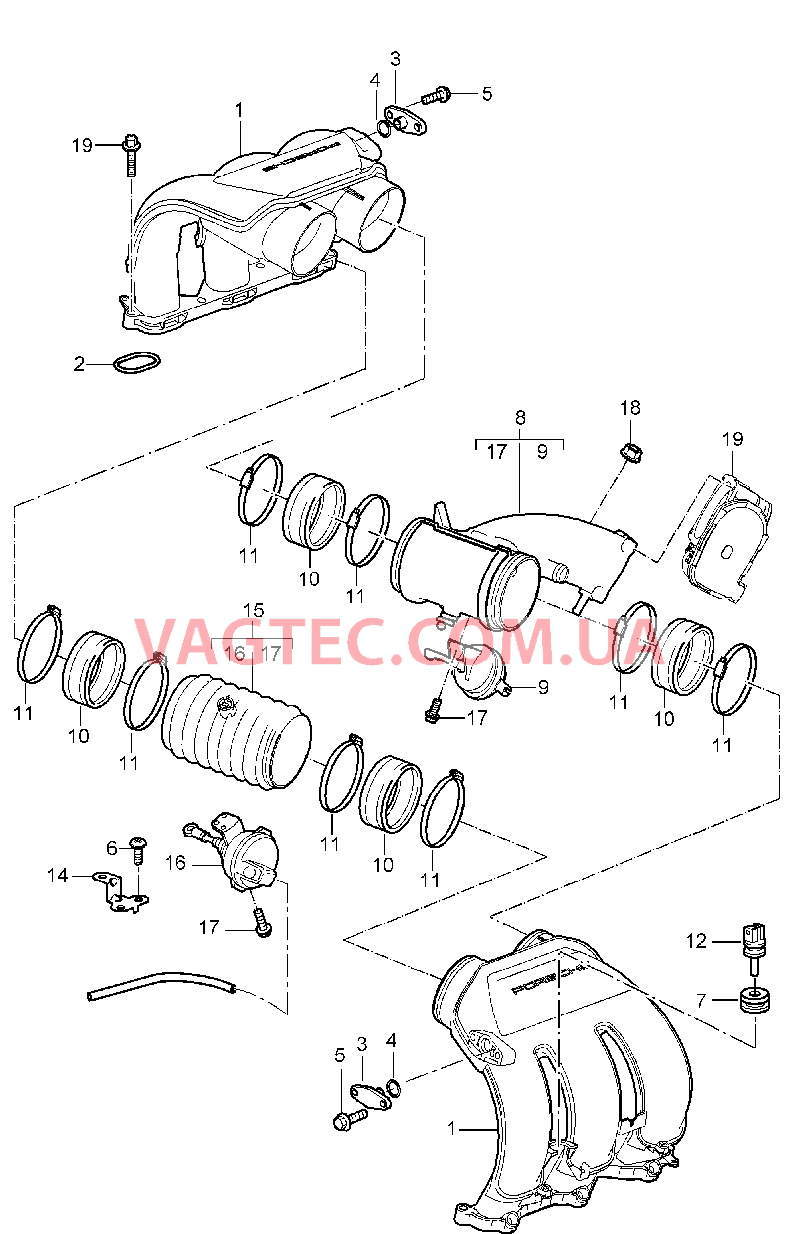 107-010 Впускной коллектор
						
						M96.25/26, M97.20/21/22 для PORSCHE Boxster 2005-2008USA