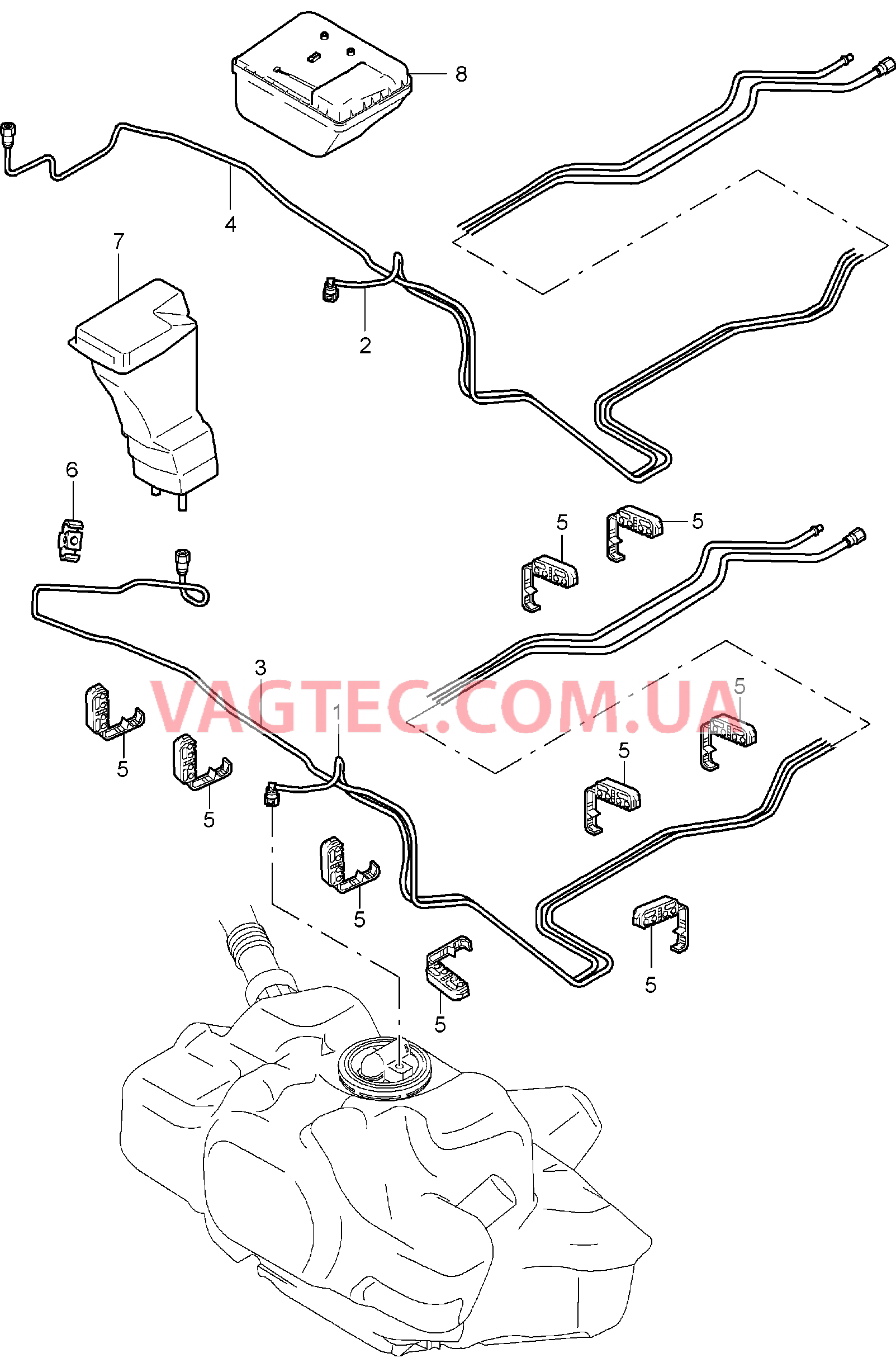 201-005 Топливная система для PORSCHE Boxster 2005-2008USA