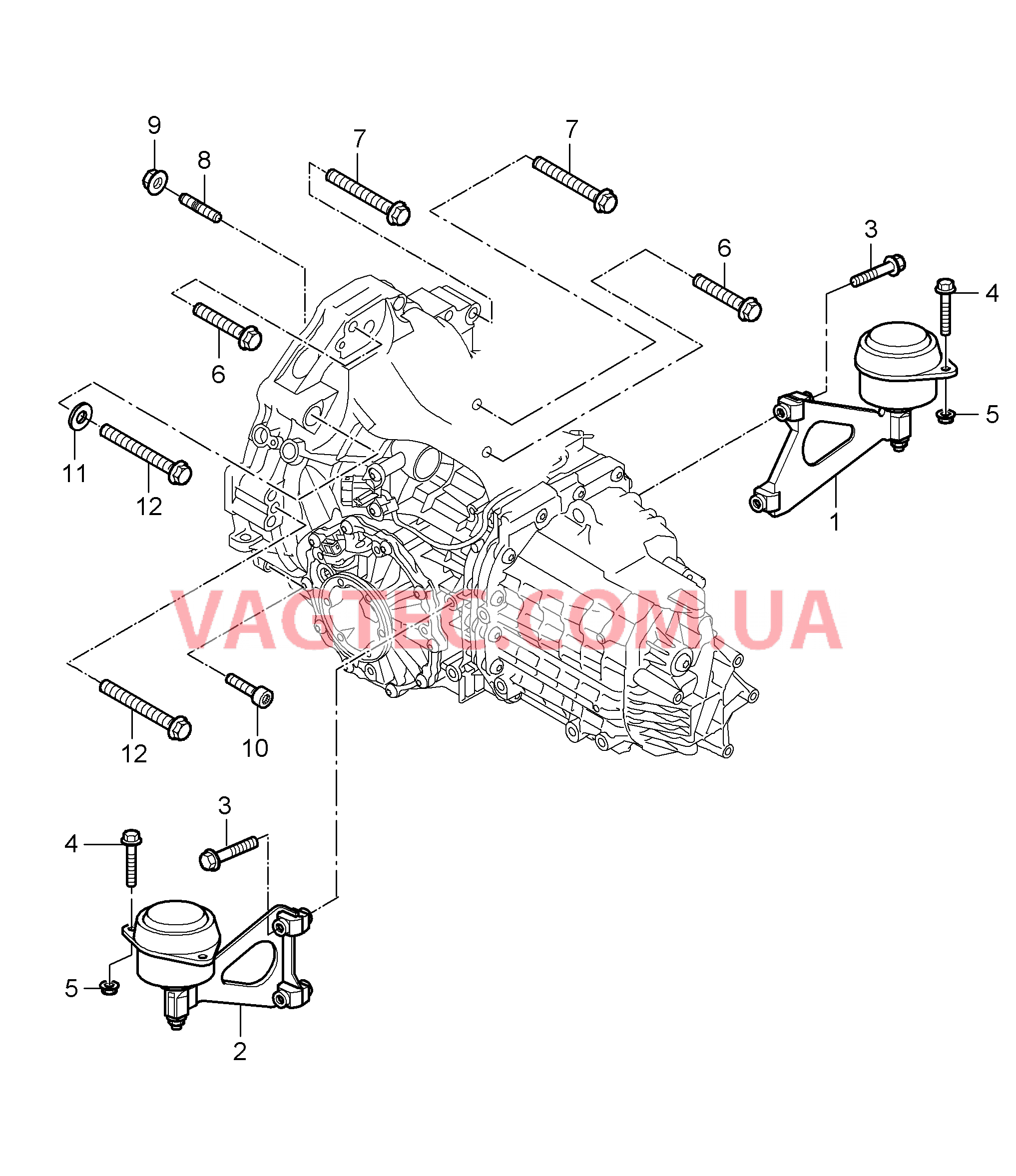 306-000 Мкпп, Подвеска коробки передач, Резьбовое соед., к, Двигатель
						
						M96.25, M97.20, I481 для PORSCHE Boxster 2005-2008