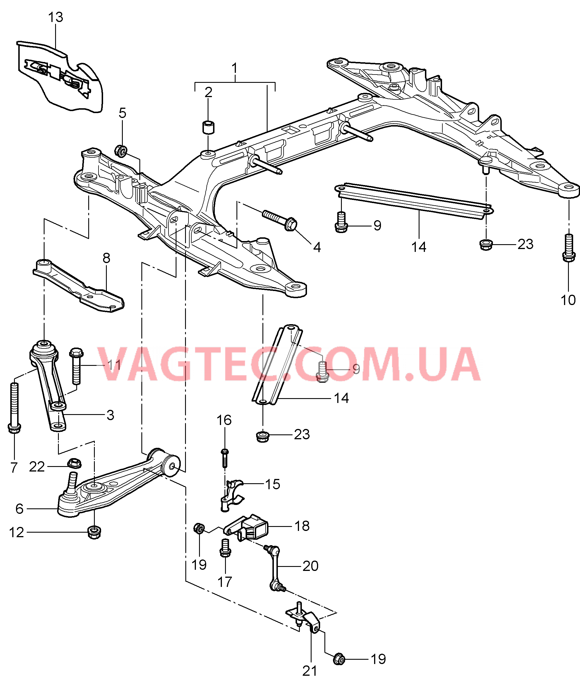 401-000 Поперечина, Поперечный рычаг для PORSCHE Boxster 2005-2008