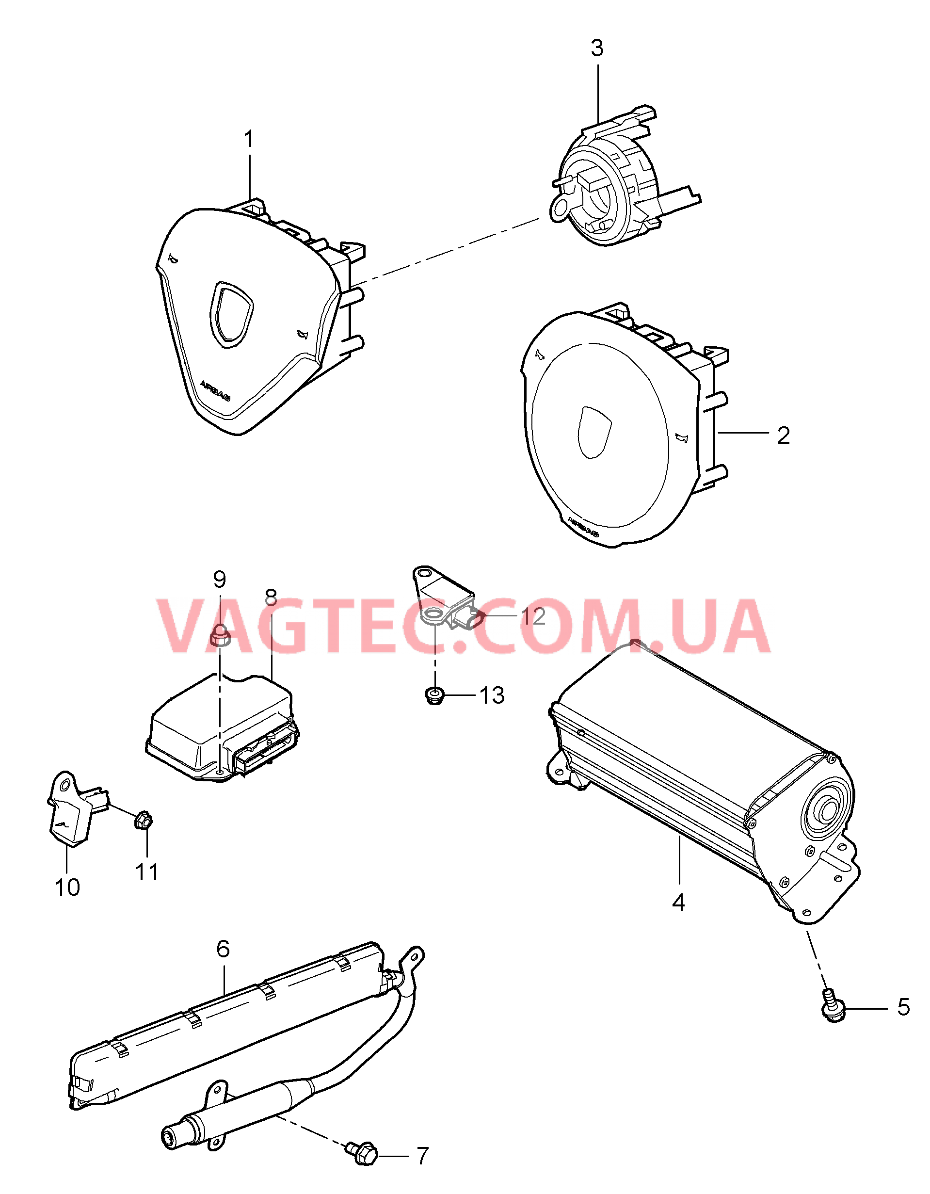 403-006 Подушка безопасности для PORSCHE Boxster 2005-2008