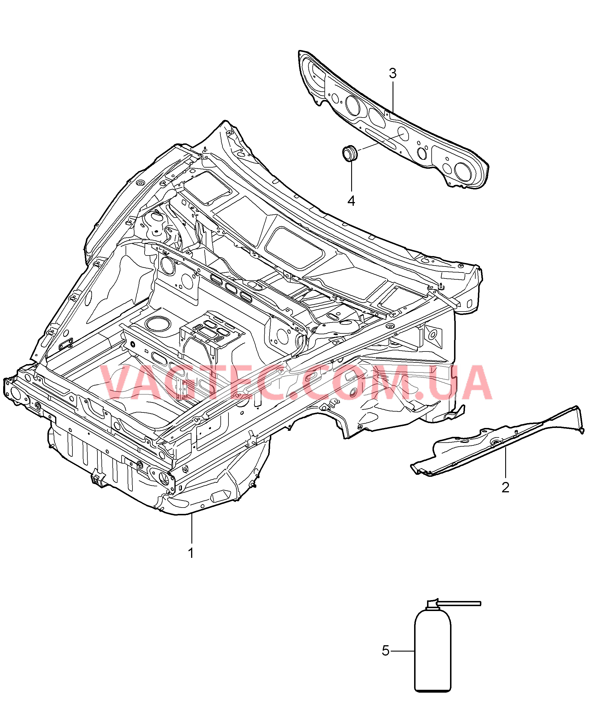 801-005 Передняя часть кузова для PORSCHE Boxster 2005-2008USA