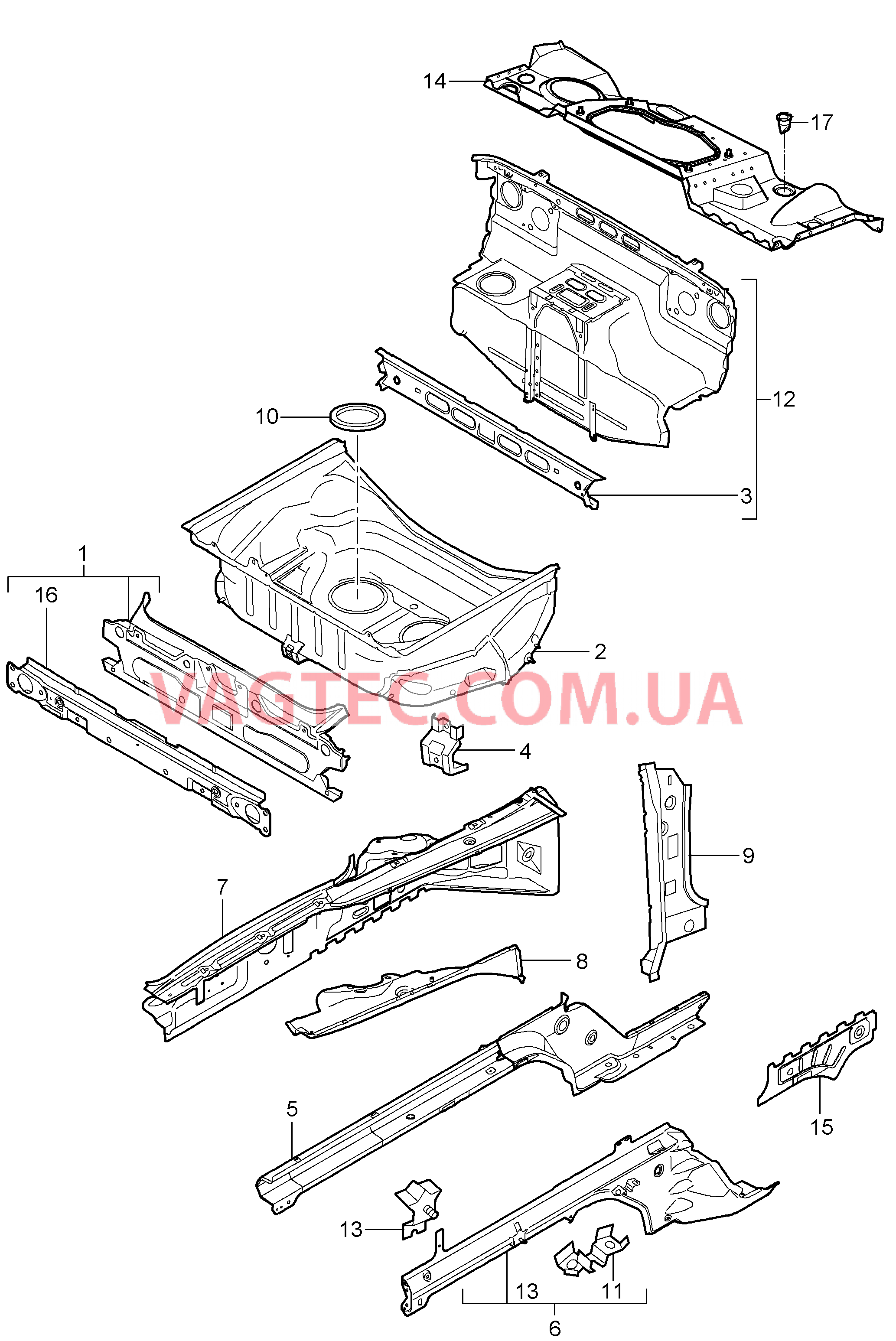 801-010 Передняя часть кузова, Отдельные детали для PORSCHE Boxster 2005-2008USA