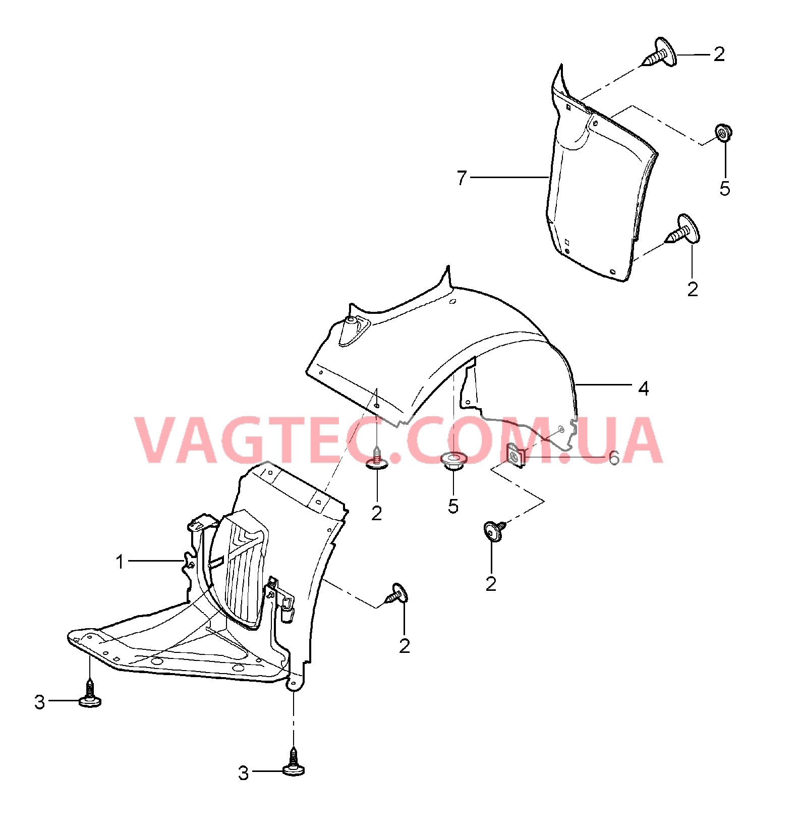 801-075 Обивки, для, Колесная ниша для PORSCHE Boxster 2005-2008