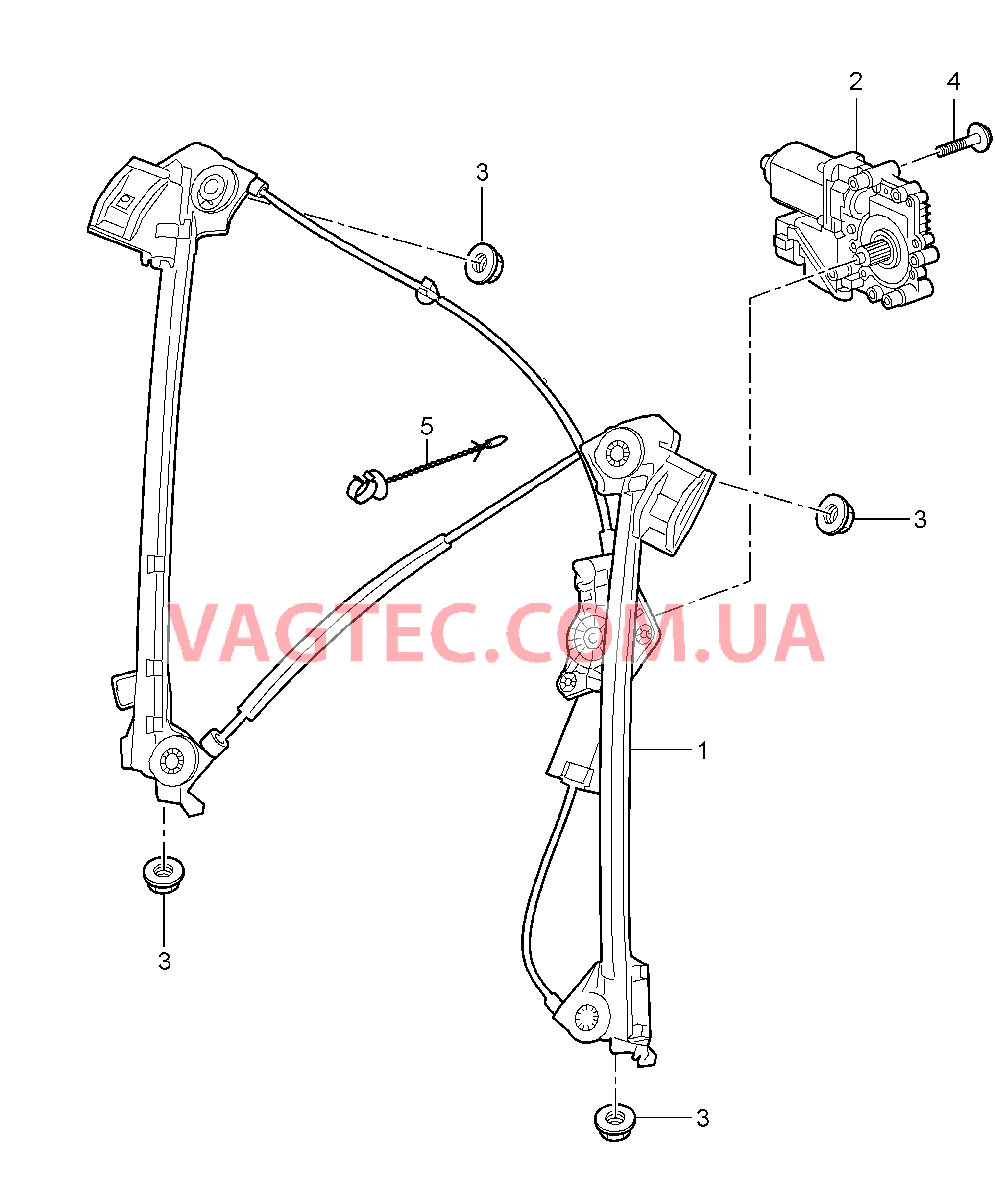 804-030 Стеклоподъемник для PORSCHE Boxster 2005-2008