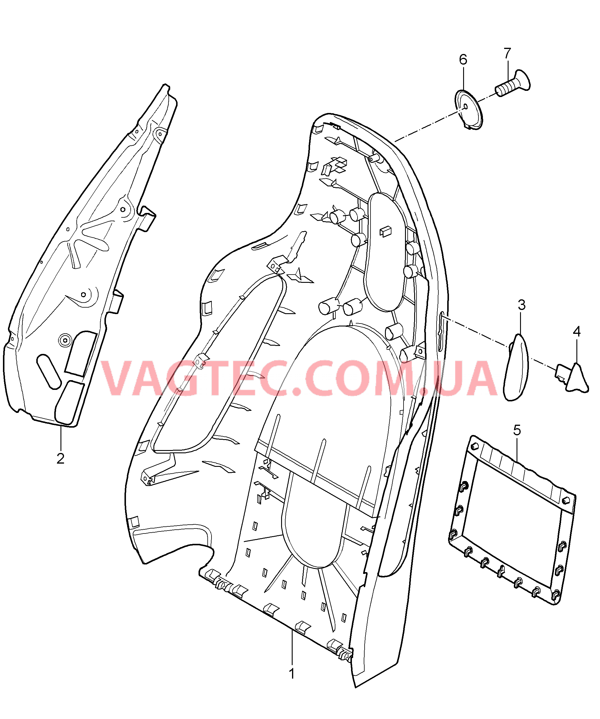 817-019 Каркас спинки, Спортивное сиденье
						
						BOXSTER, BOXSTER S для PORSCHE Boxster 2005-2008