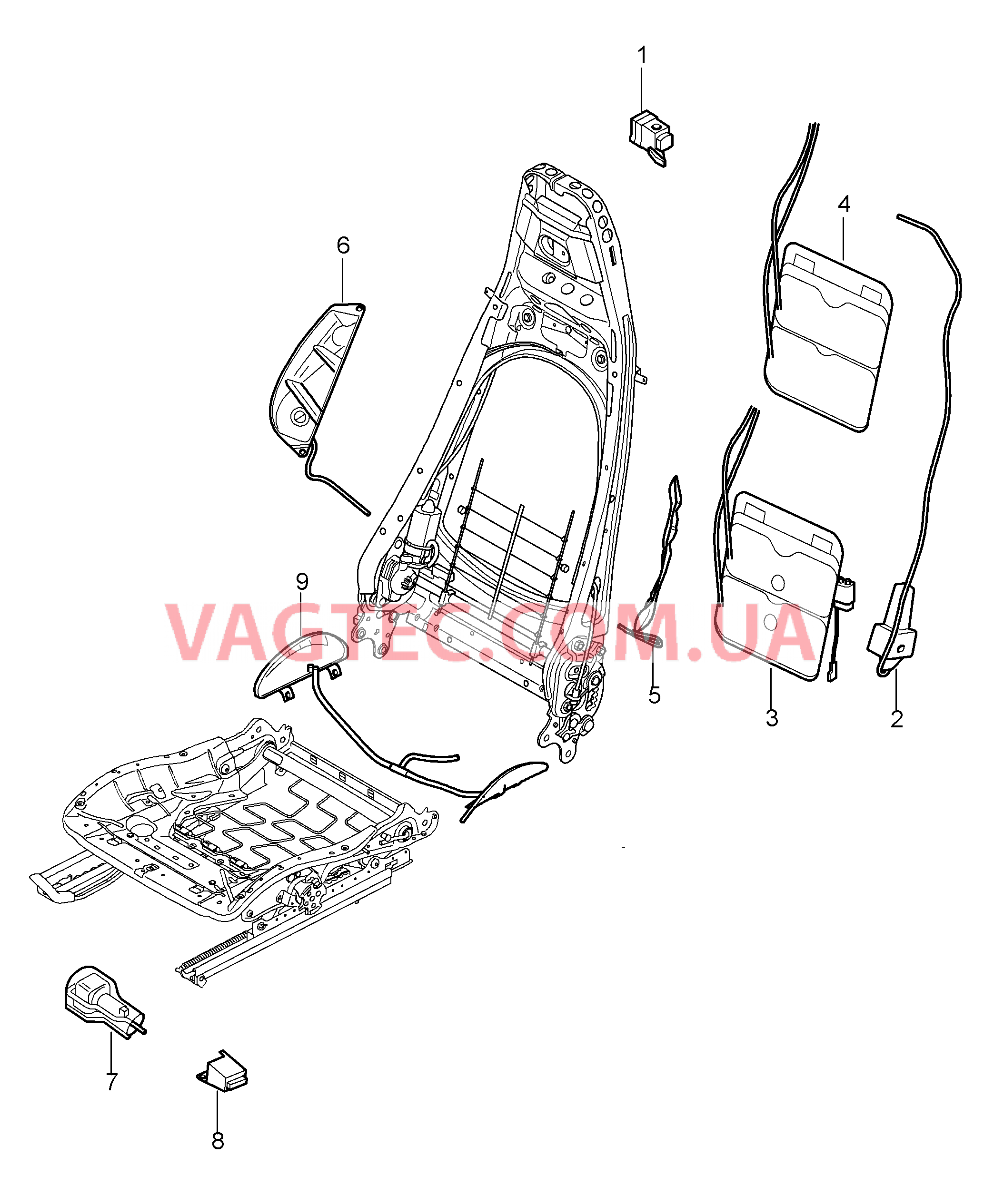 817-022 Поясничный подпор, Спортивное сиденье
						
						BOXSTER, BOXSTER S для PORSCHE Boxster 2005-2008