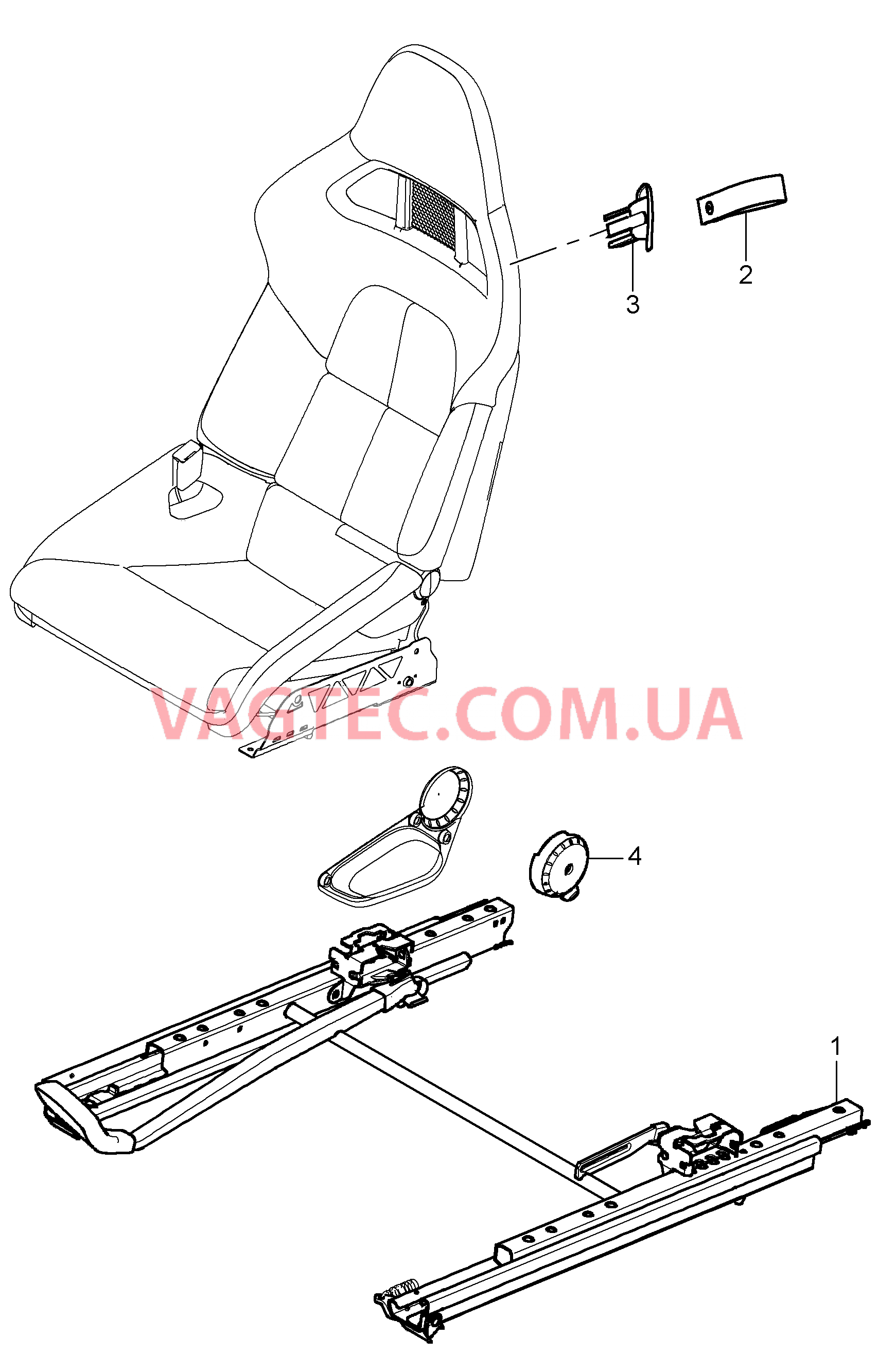 817-030 Ковшеобразное сиденье, складной, полный, Не поставляется для PORSCHE Boxster 2005-2008