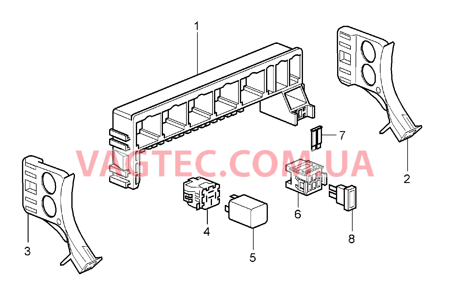 902-001 Блок упр. бортовой сети, Задняя часть кузова для PORSCHE Boxster 2005-2008USA