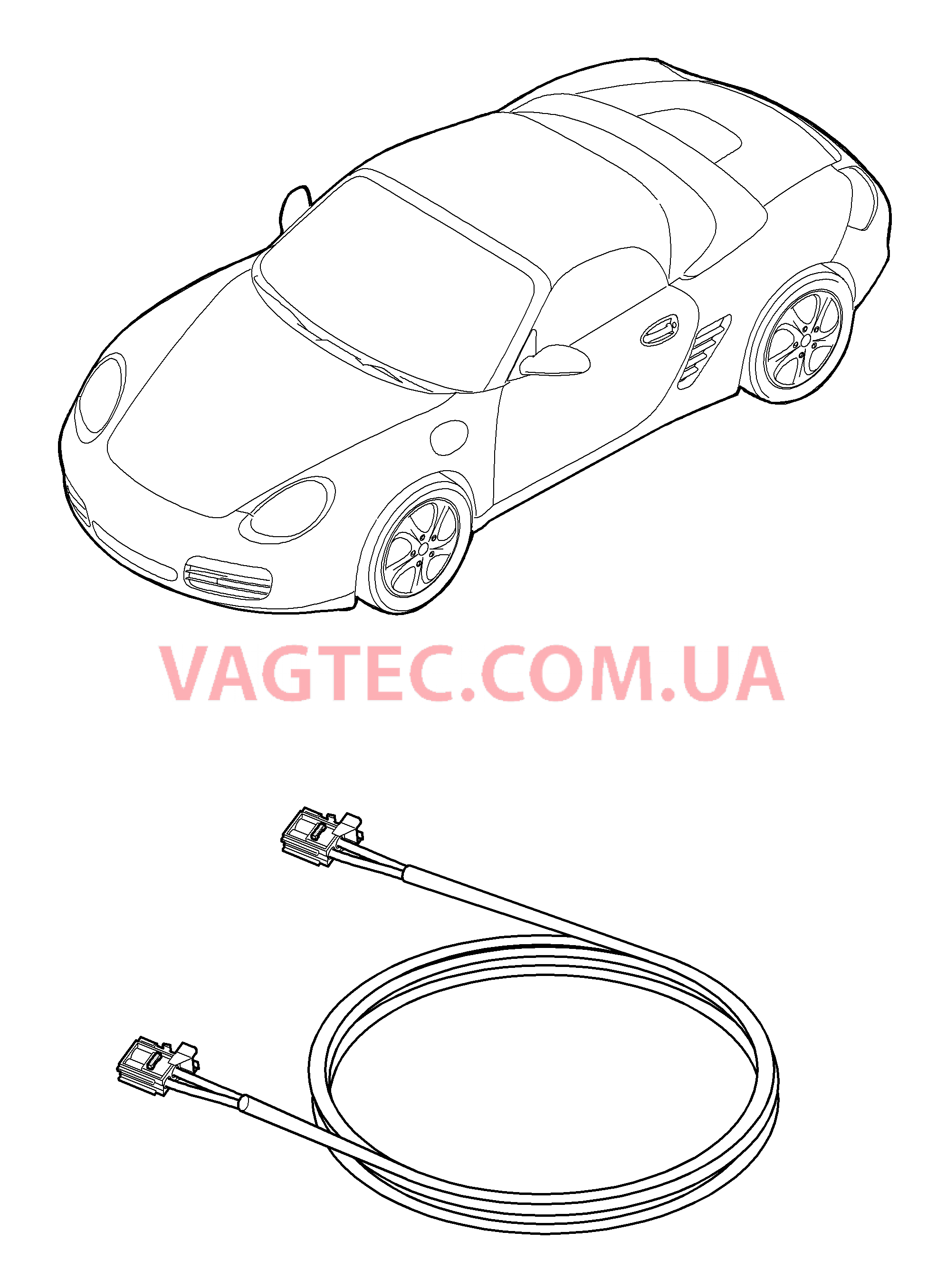 902-050 Световод для PORSCHE Boxster 2005-2008USA