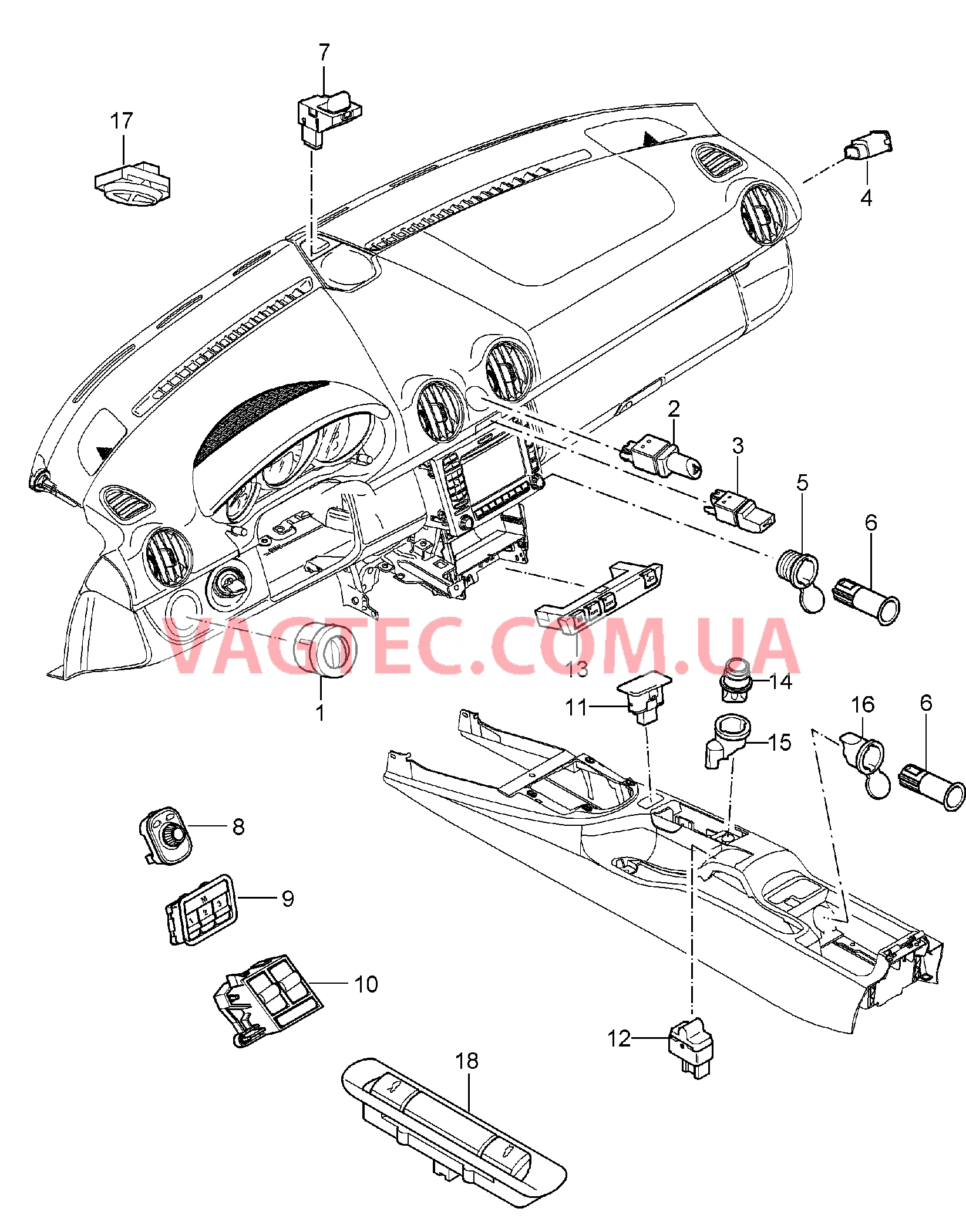 903-005 Выключатель для PORSCHE Boxster 2005-2008