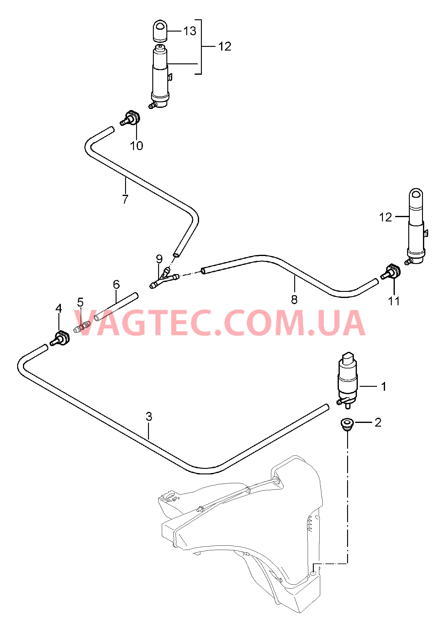 904-020 Система очистки фар
						
						I288 для PORSCHE Boxster 2005-2008