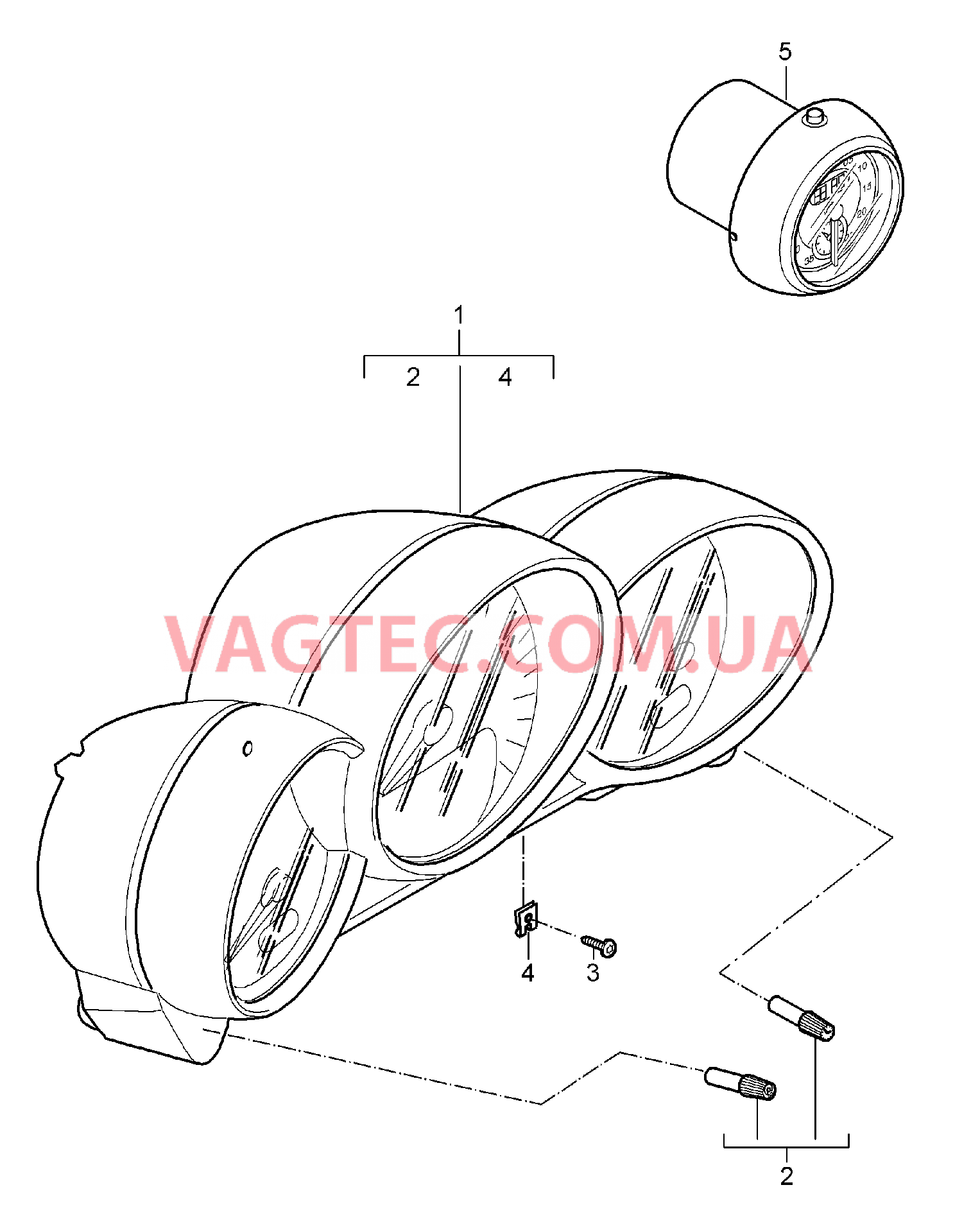 906-001 Инструменты, Секундомер для PORSCHE Boxster 2005-2008